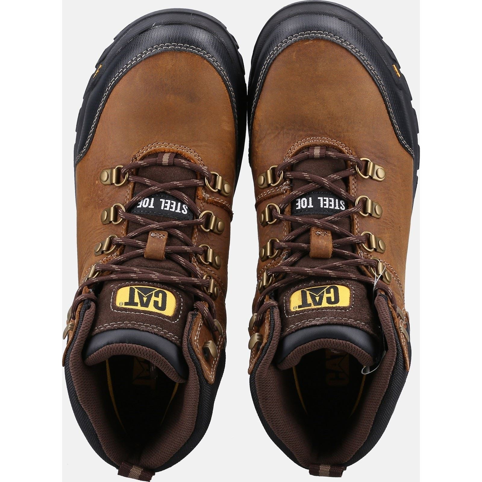 Caterpillar Men's Framework Safety Boot ST S3 WR HRO SRA in Seal Brown