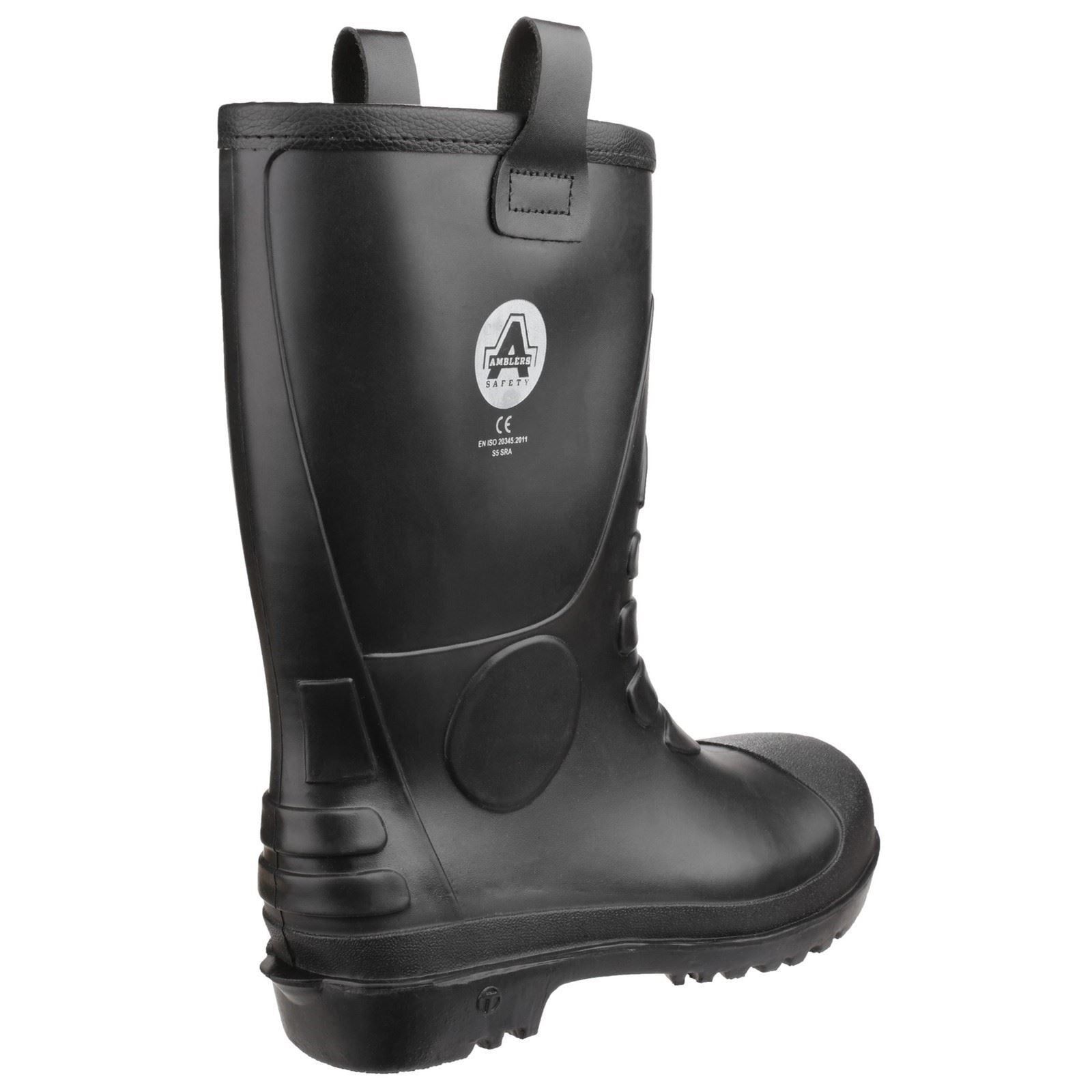 Amblers Safety FS90 Waterproof PVC Pull on Safety Rigger Boot in Black