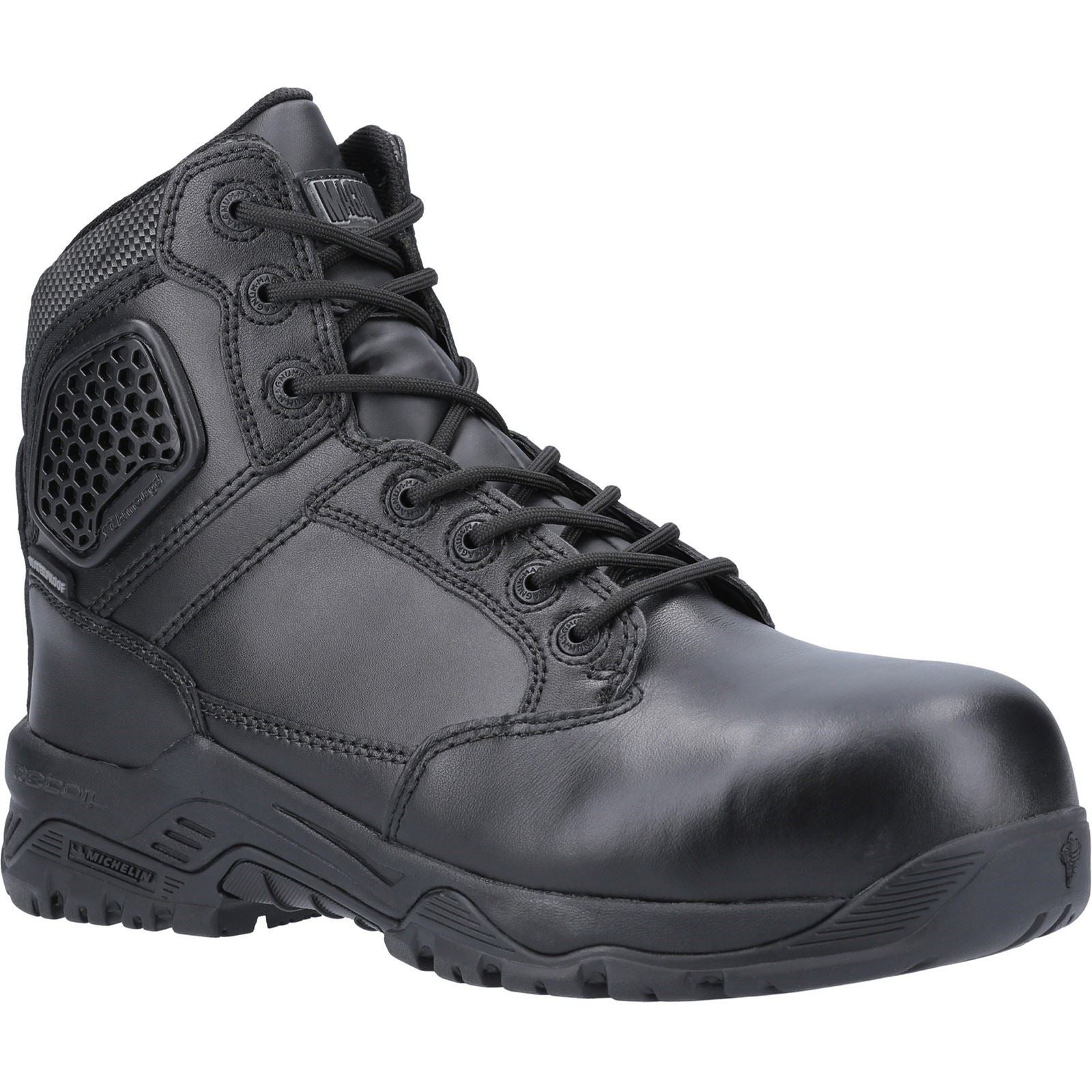 Magnum Strike Force 6.0 Side-Zip CT CP WP Uniform Safety Boot in Black
