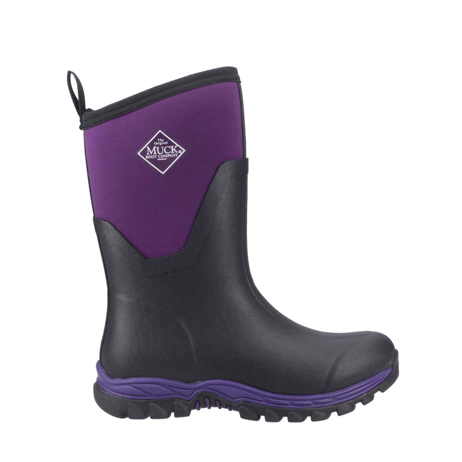 Muck Boots Arctic Sport II Mid Rubber Women's Black/Acai Winter Mid Calf Boots
