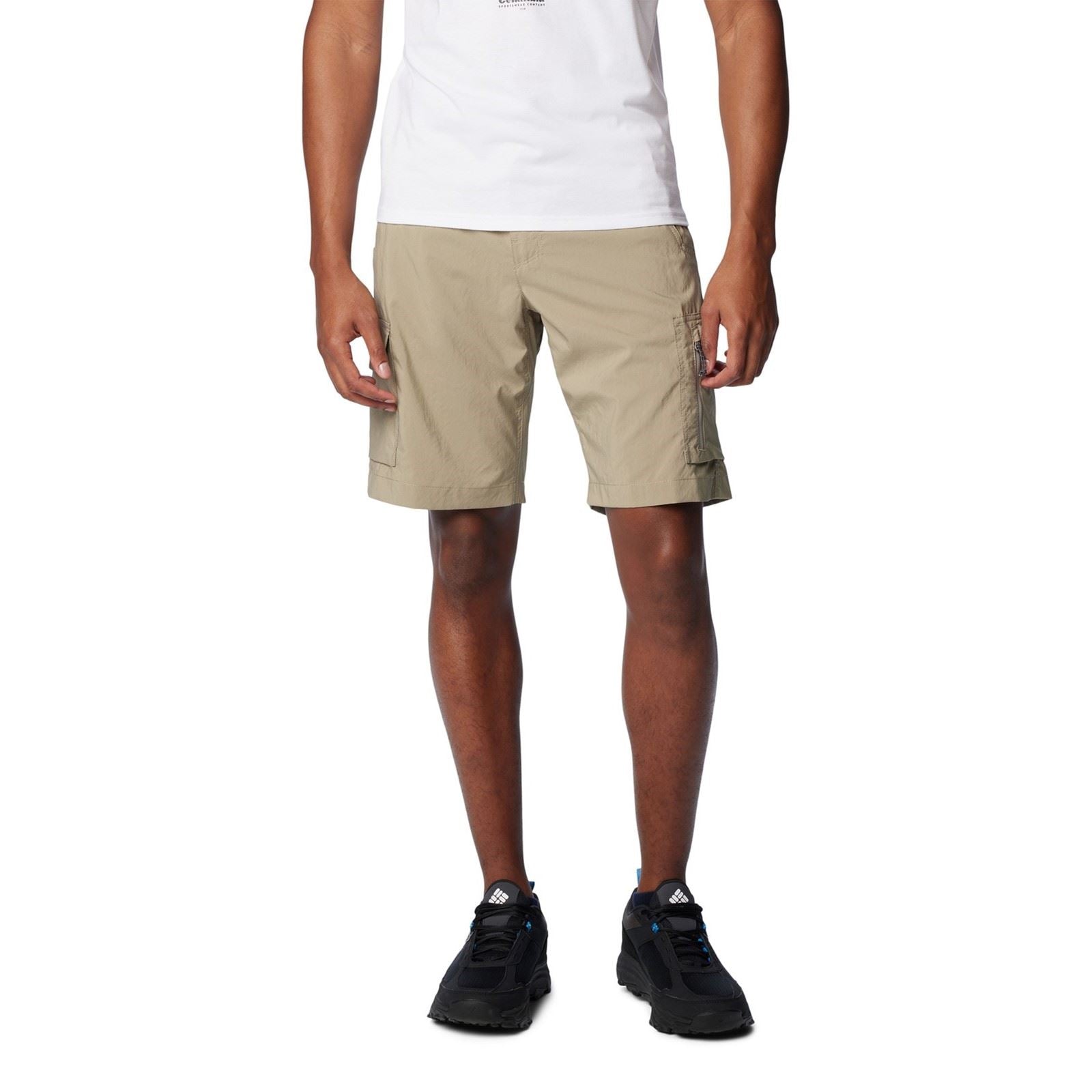 Columbia Silver Ridge Utility Cargo Short Polyester Men's Brown Knee-Length Shorts