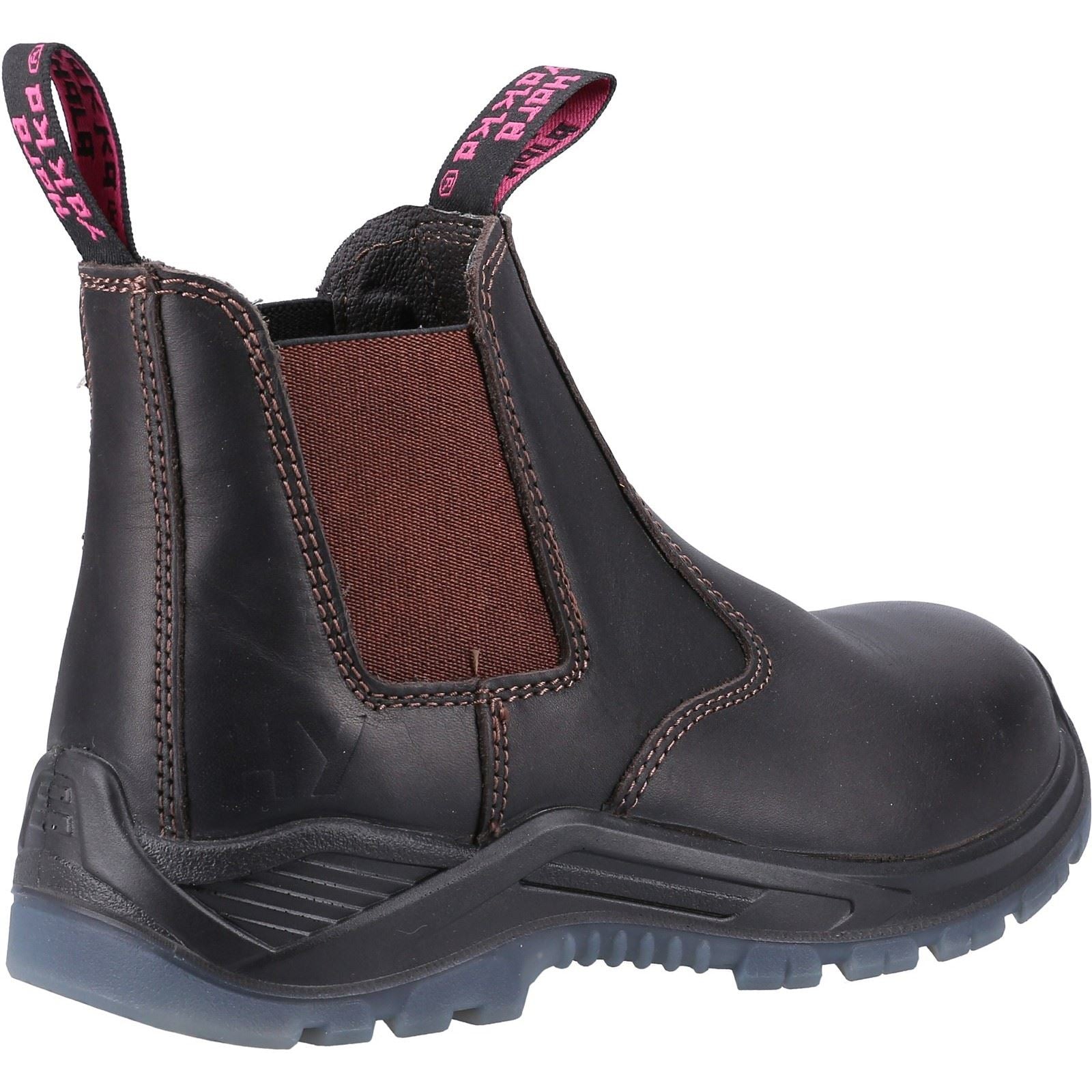 Hard Yakka Women's Banjo Elastic Gusset Safety Boot in Brown