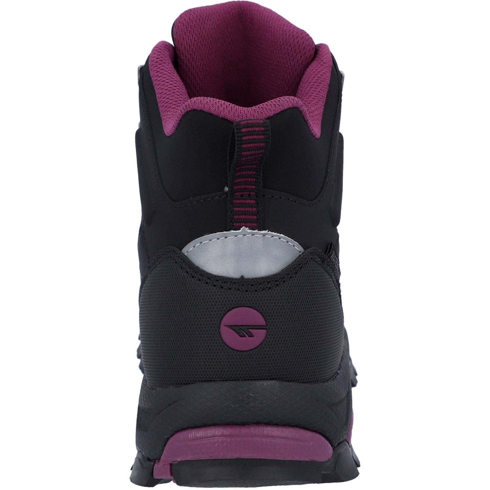 Hi-Tec Jackdaw Mid WP Polyester Women's Black/Burgundy Hiking Boots