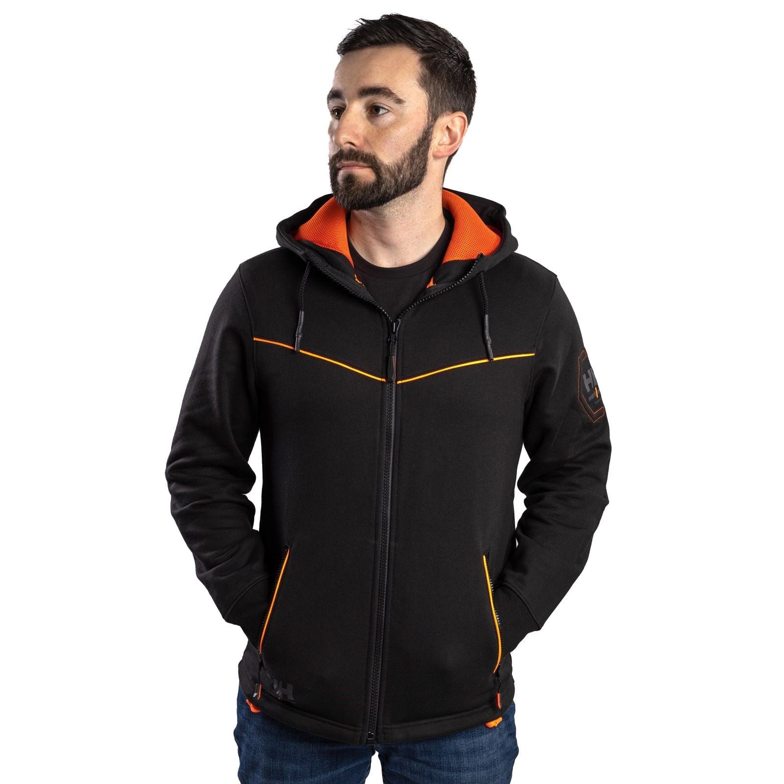 Helly Hansen Workwear Chelsea Evolution Cotton Men's Black Hooded Sweatshirt