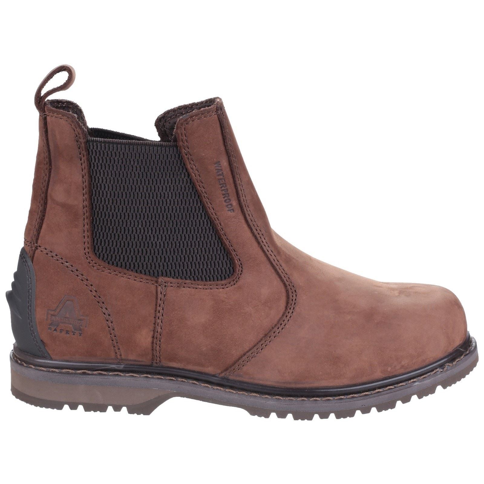 Amblers Safety AS148 Sperrin Lightweight Waterproof Pull On Dealer Safety Boot in Brown