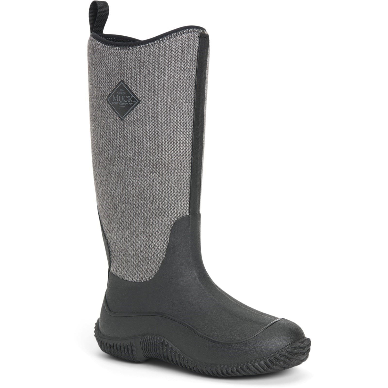 Muck Boots Women's Hale Wellingtons in Black W/ Fuzzy Herringbone
