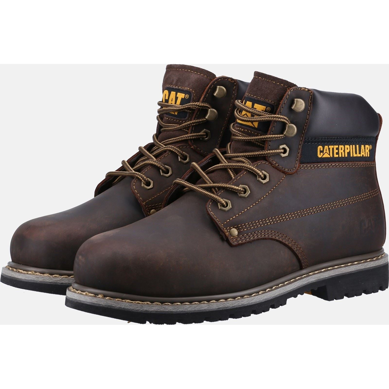 Caterpillar Men's Powerplant S3 GYW Safety Boot in Brown