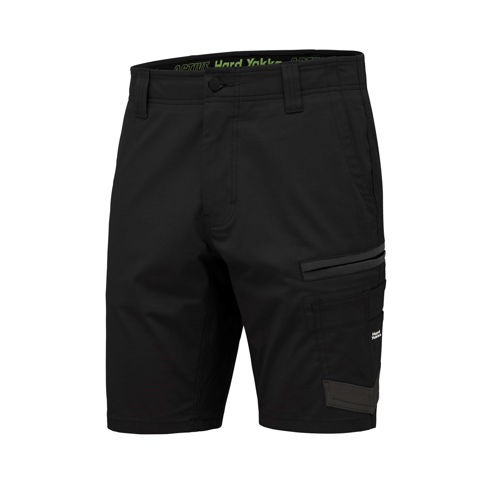 Hard Yakka Men's Raptor Active Mid-Short in Black
