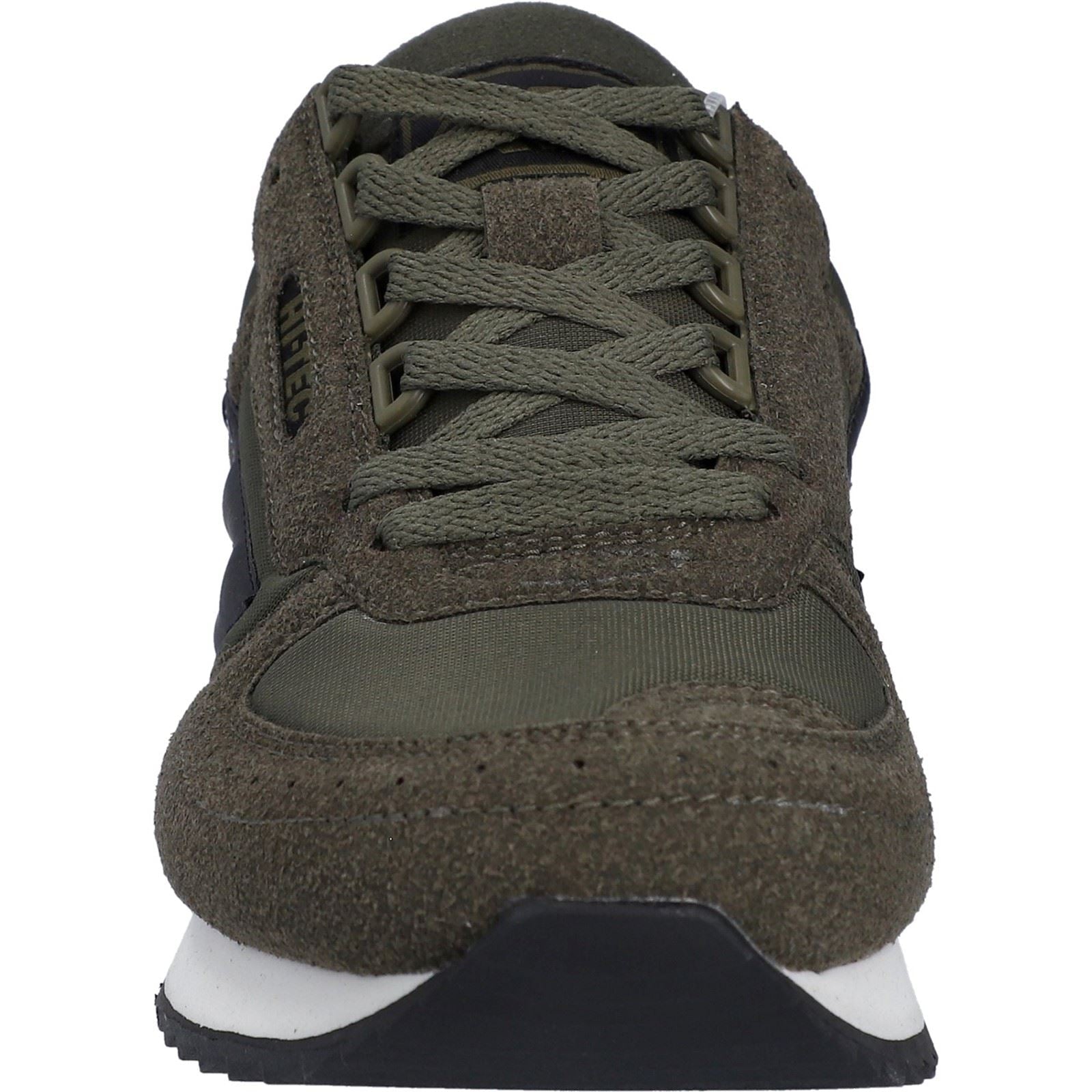 Hi-Tec Silver Shadow PU Suede/Polyester Dark Olive Lace-Up Shoes