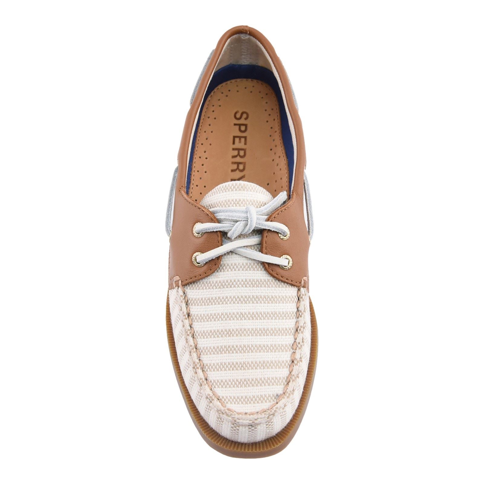 Sperry Authentic Original Textile Women's White/Natural Standard Boat Shoes