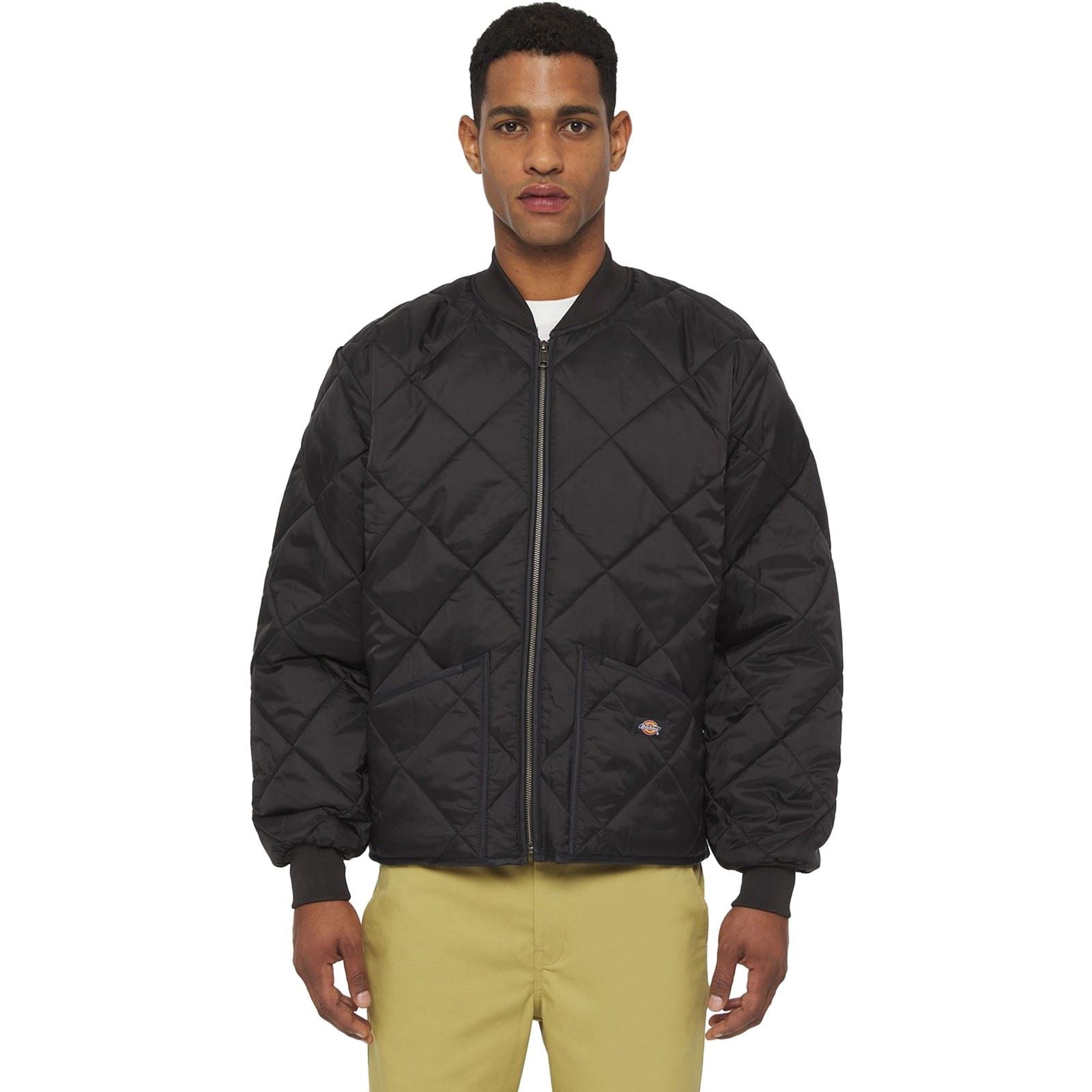 Dickies Men's Diamond Quilted Nylon Jacket in Black