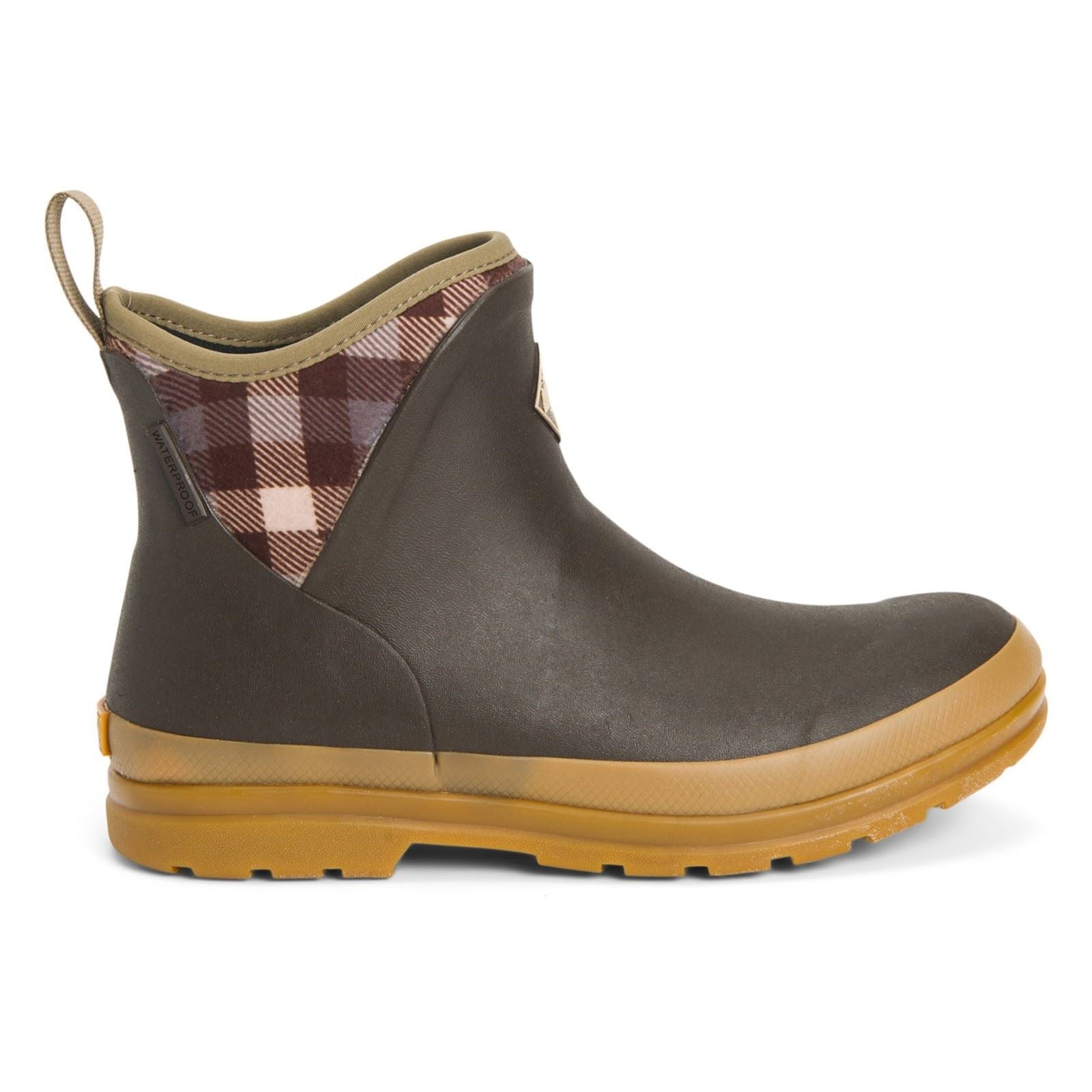 Muck Boots Women's Originals Ankle Wellingtons in Brown/Plaid/Gum