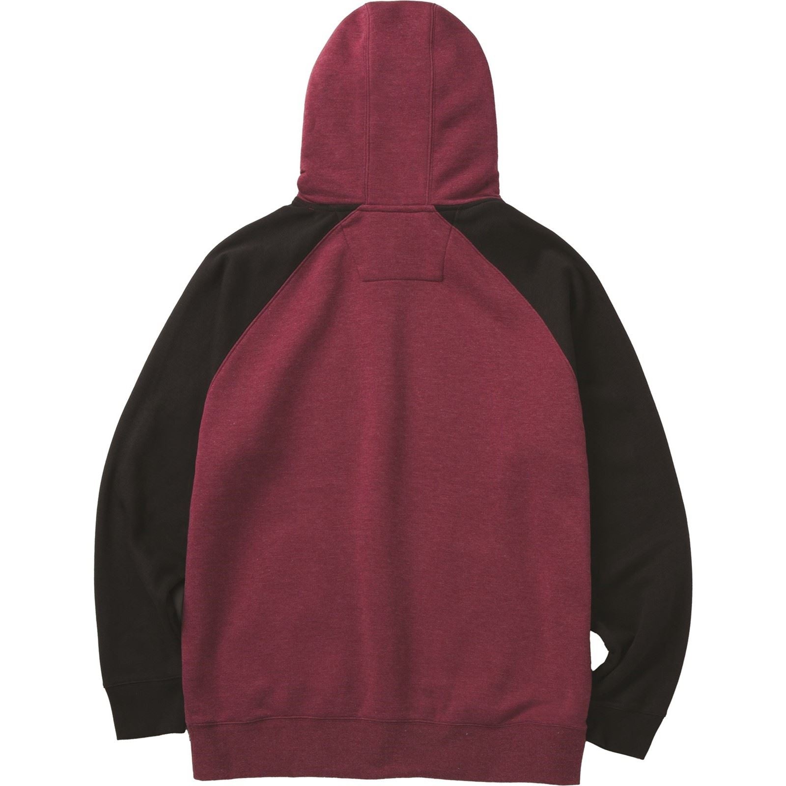 Caterpillar Men's Raglan Hooded Sweatshirt in Carmenere Heather/Black