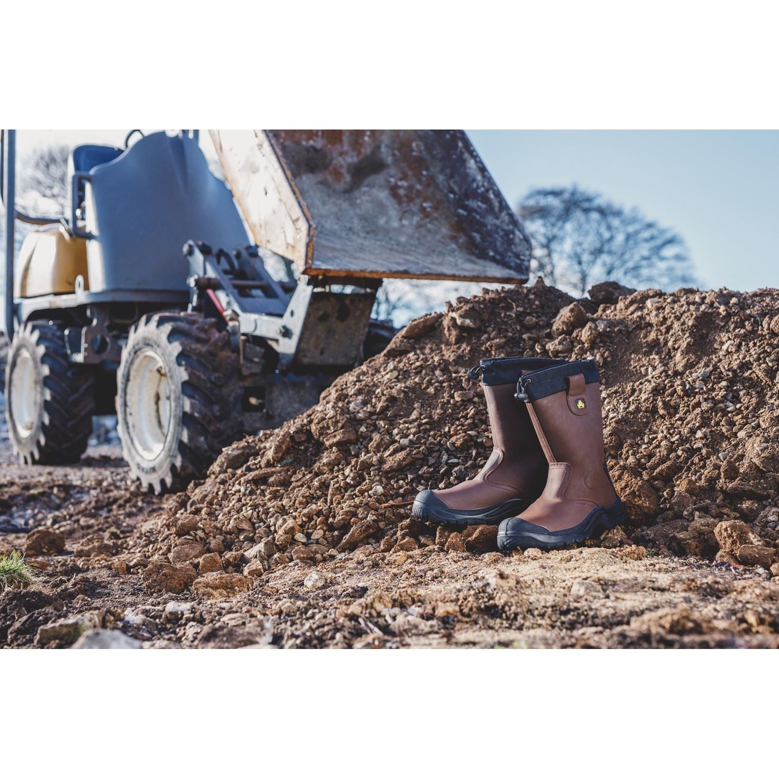 Amblers Safety FS245 Antistatic Pull On Safety Rigger Boot in Brown