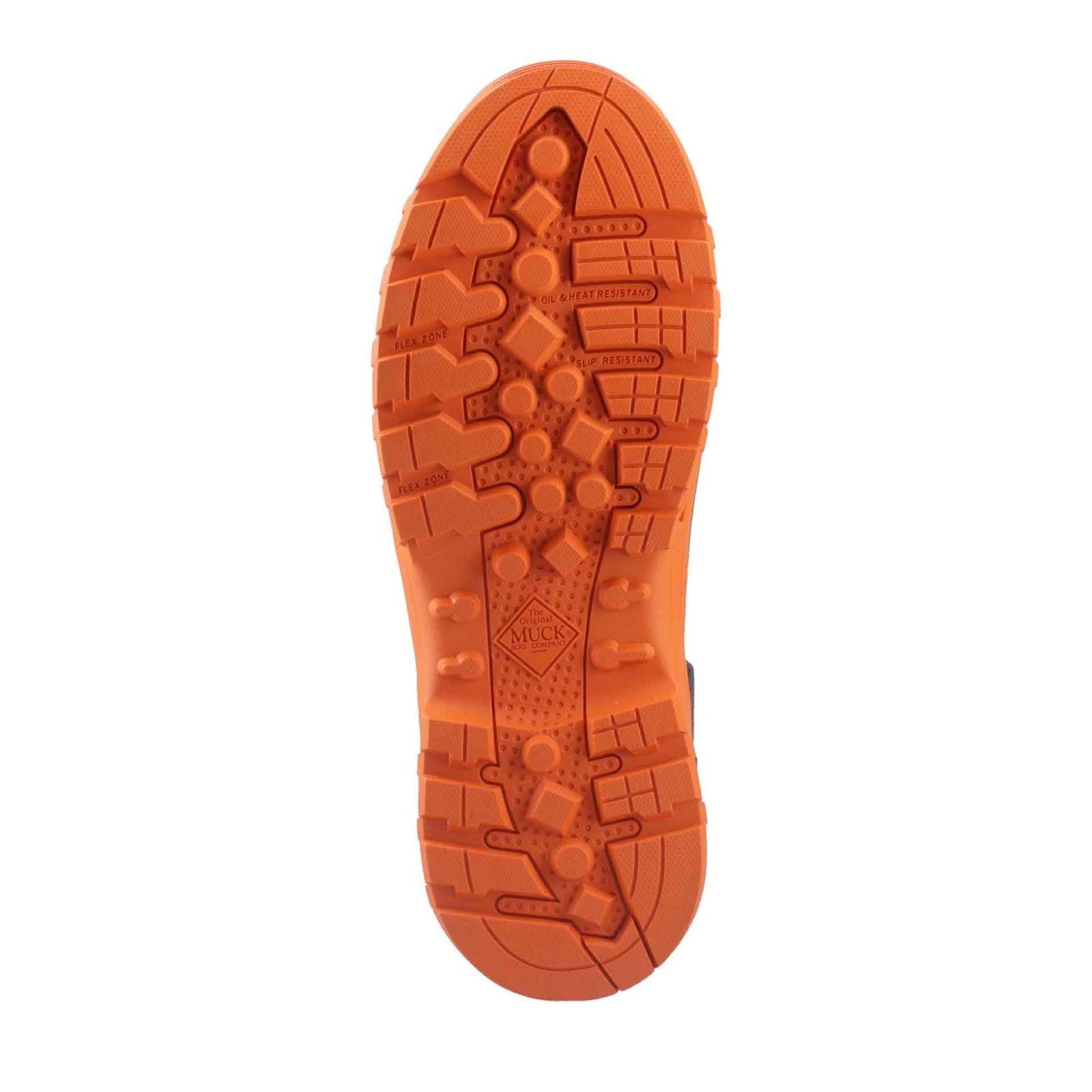 Muck Boots Grit S5 Rubber Men's Black/Orange Wellington Boots