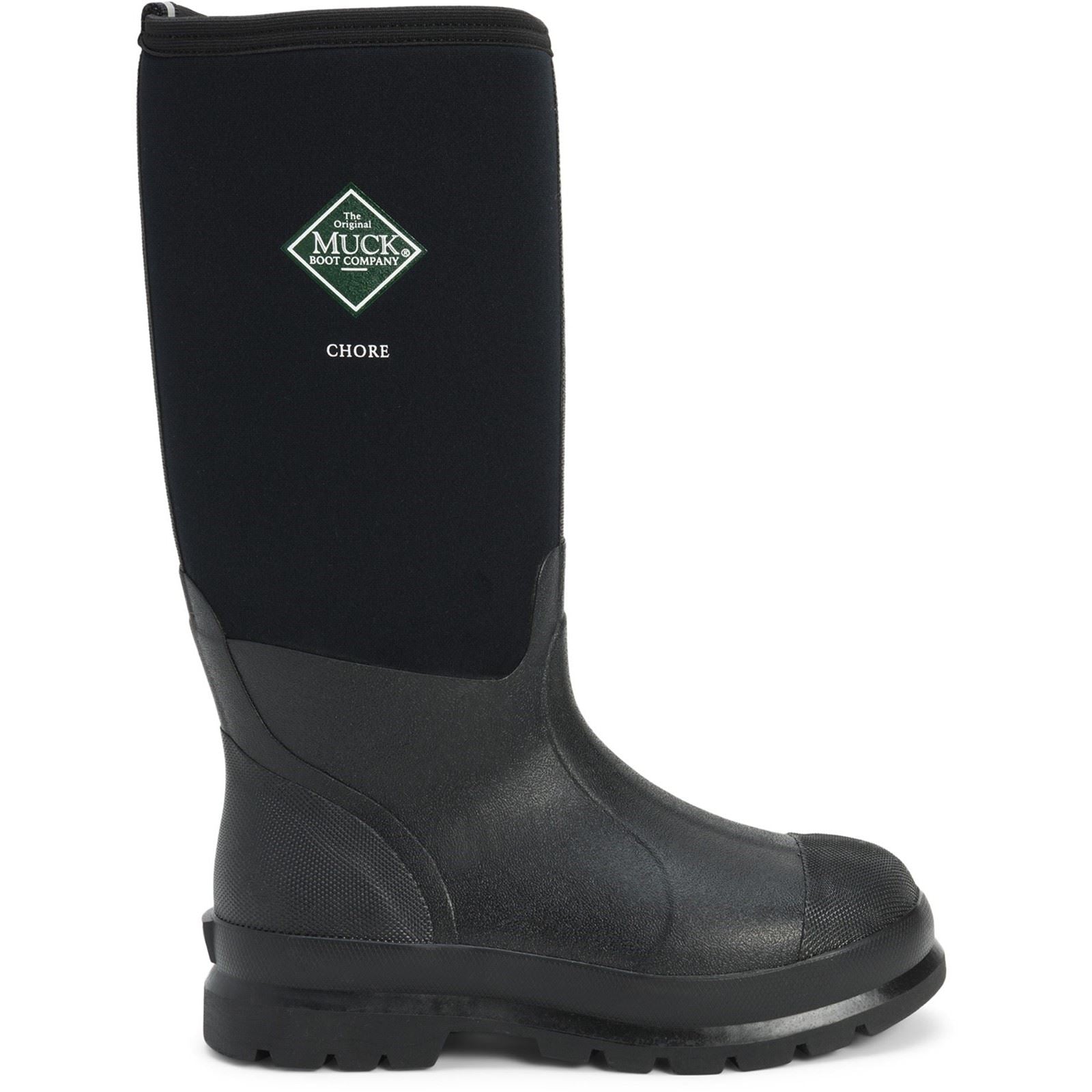 Muck Boots Chore Classic Hi Patterned Wellington in Black
