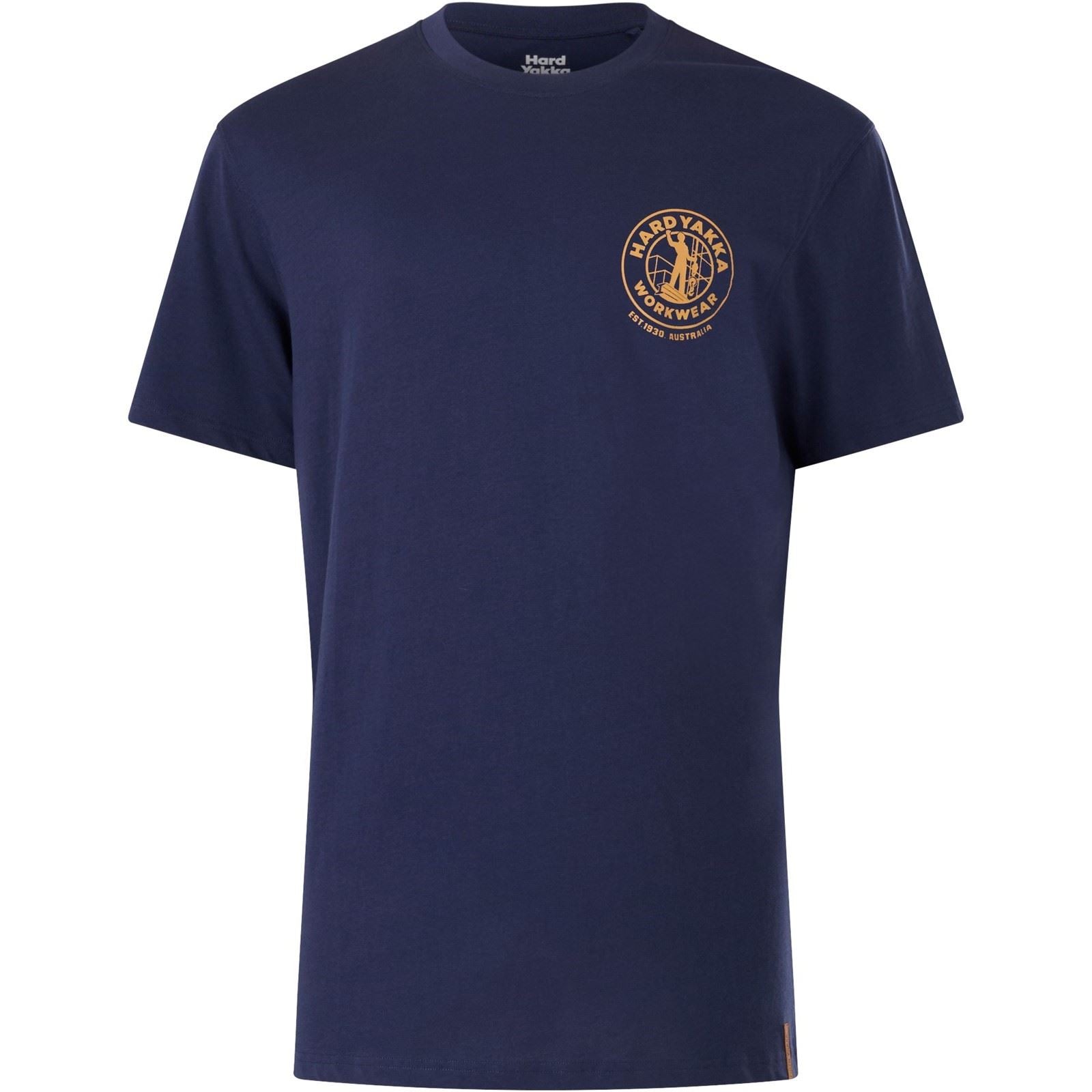 Hard Yakka Men's Heritage Icon Short Sleeve Tee in Navy
