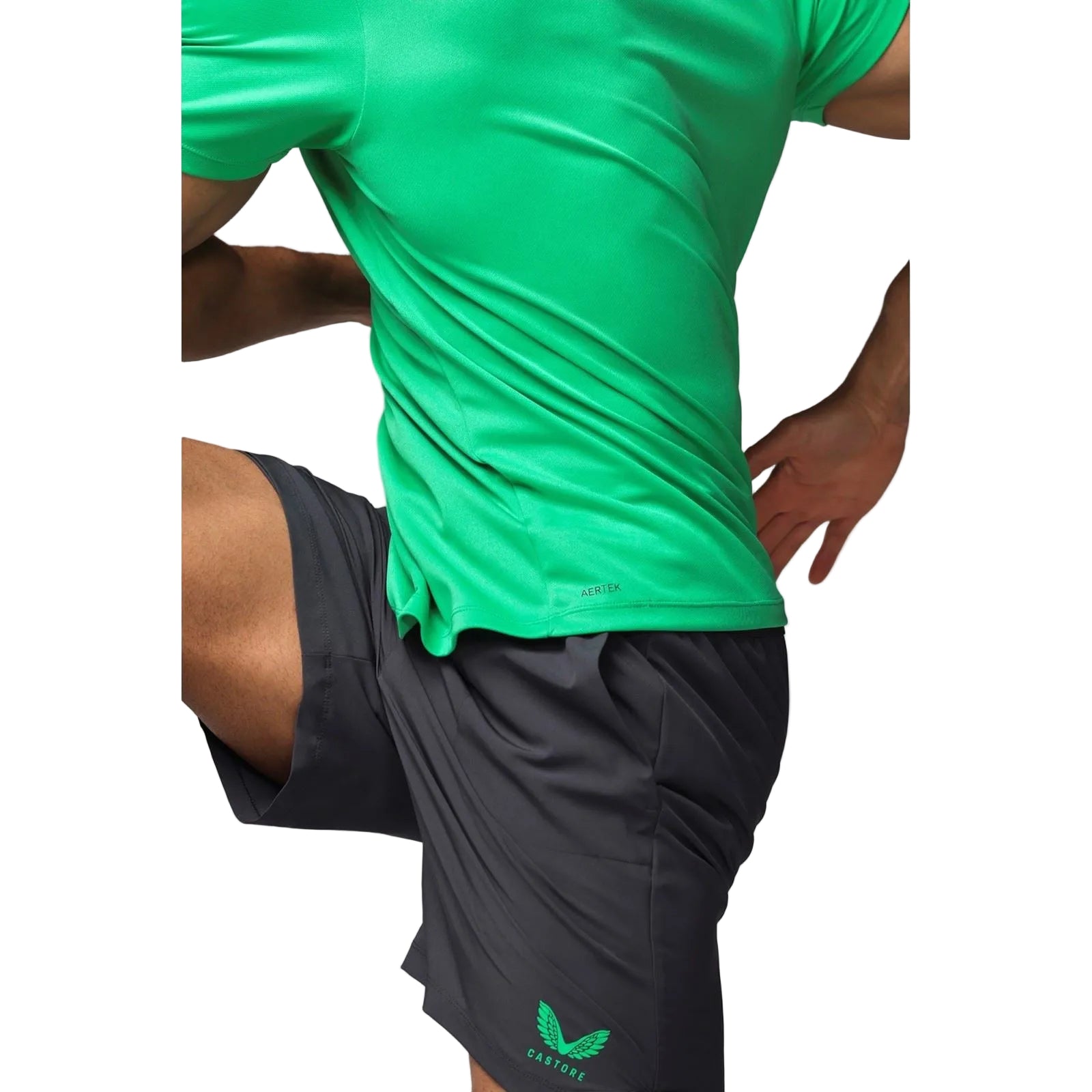Castore Short Sleeve Polyester Men's Green Activewear T-Shirts