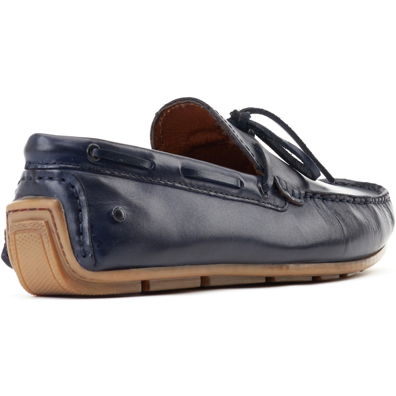 Base London Brooks Leather Men's Navy Loafers