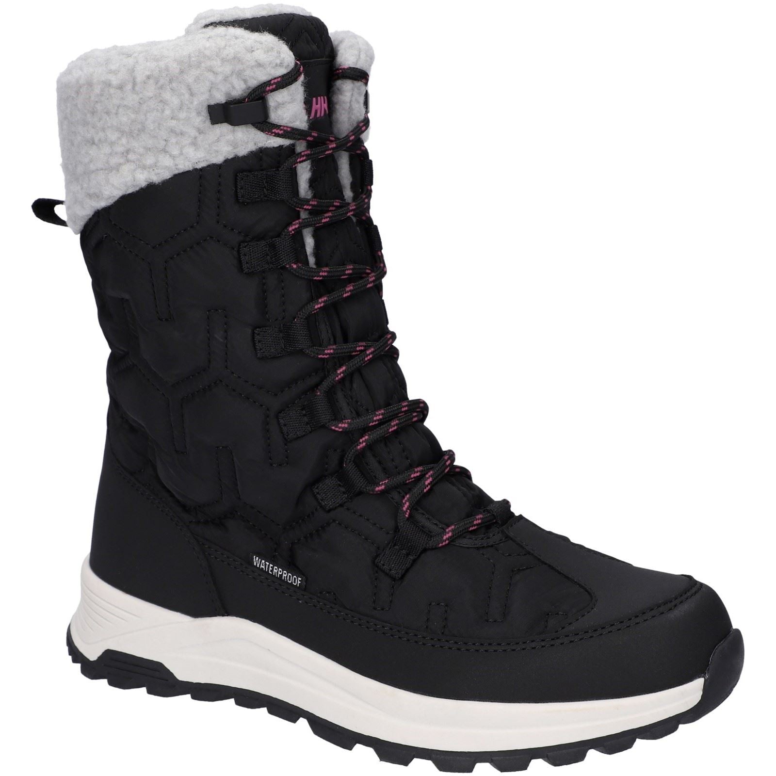 Hi-Tec Sophia Nylon Women's Jet Black/Festival Fuchsia Winter Ankle Boots