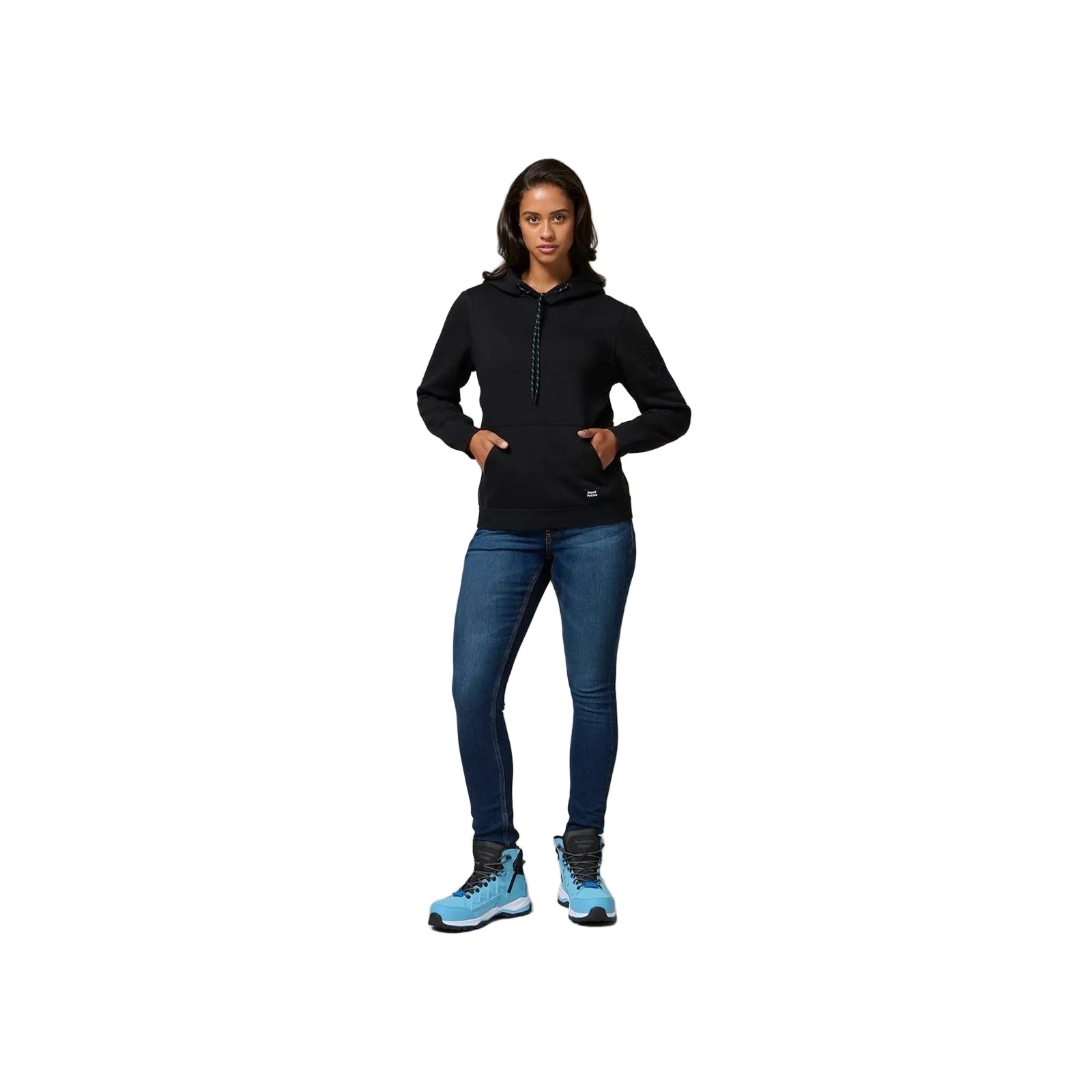Hard Yakka Gladiator Cotton Women's Black Hooded Sweatshirt