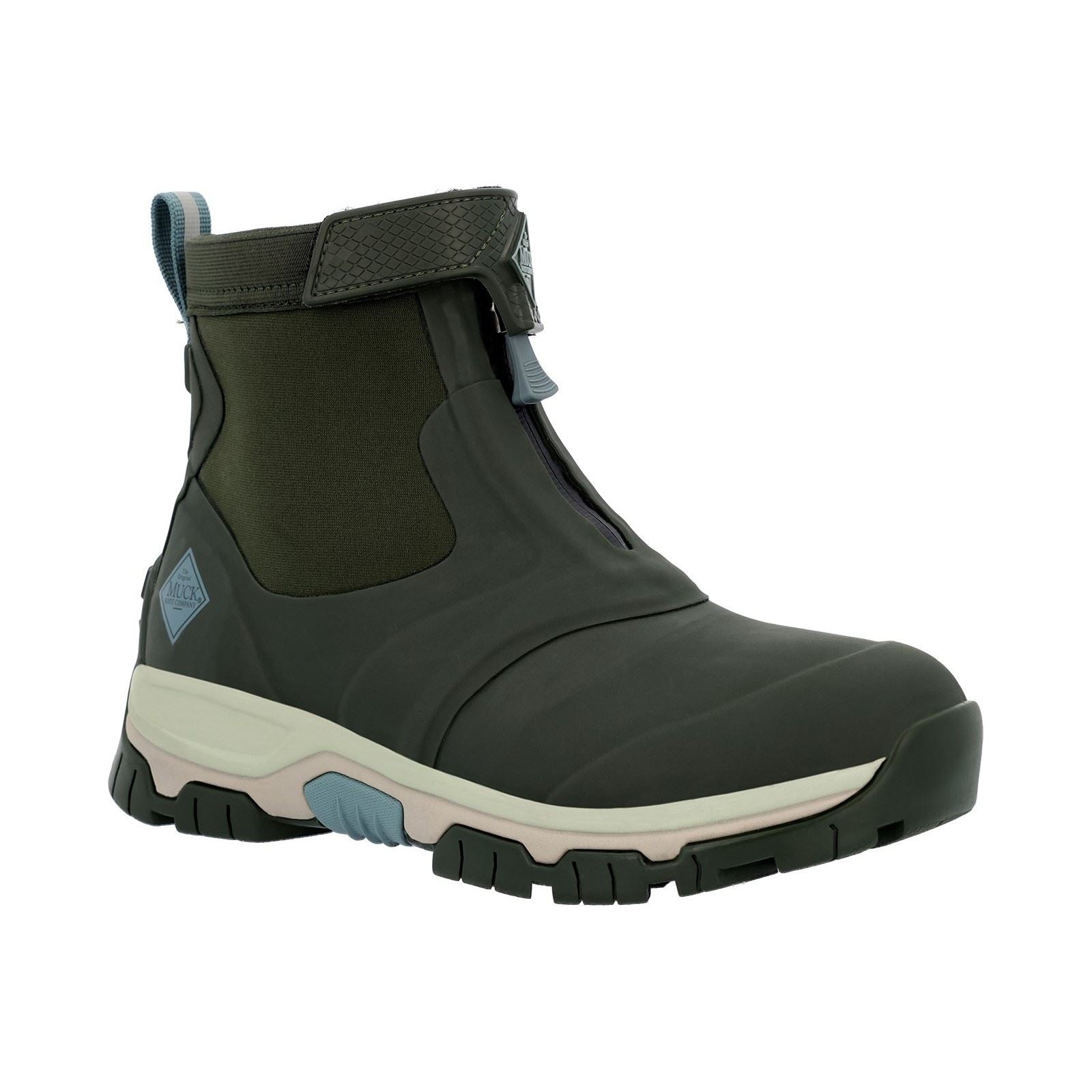 Muck Boots Apex Mid Zip Wellington in Moss