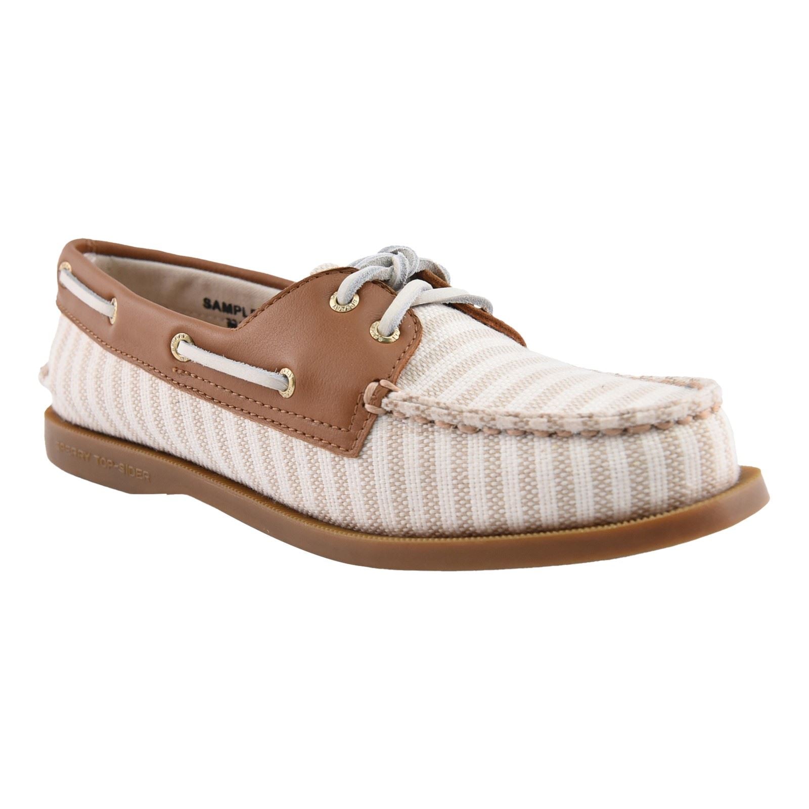 Sperry Authentic Original Textile Women's White/Natural Standard Boat Shoes