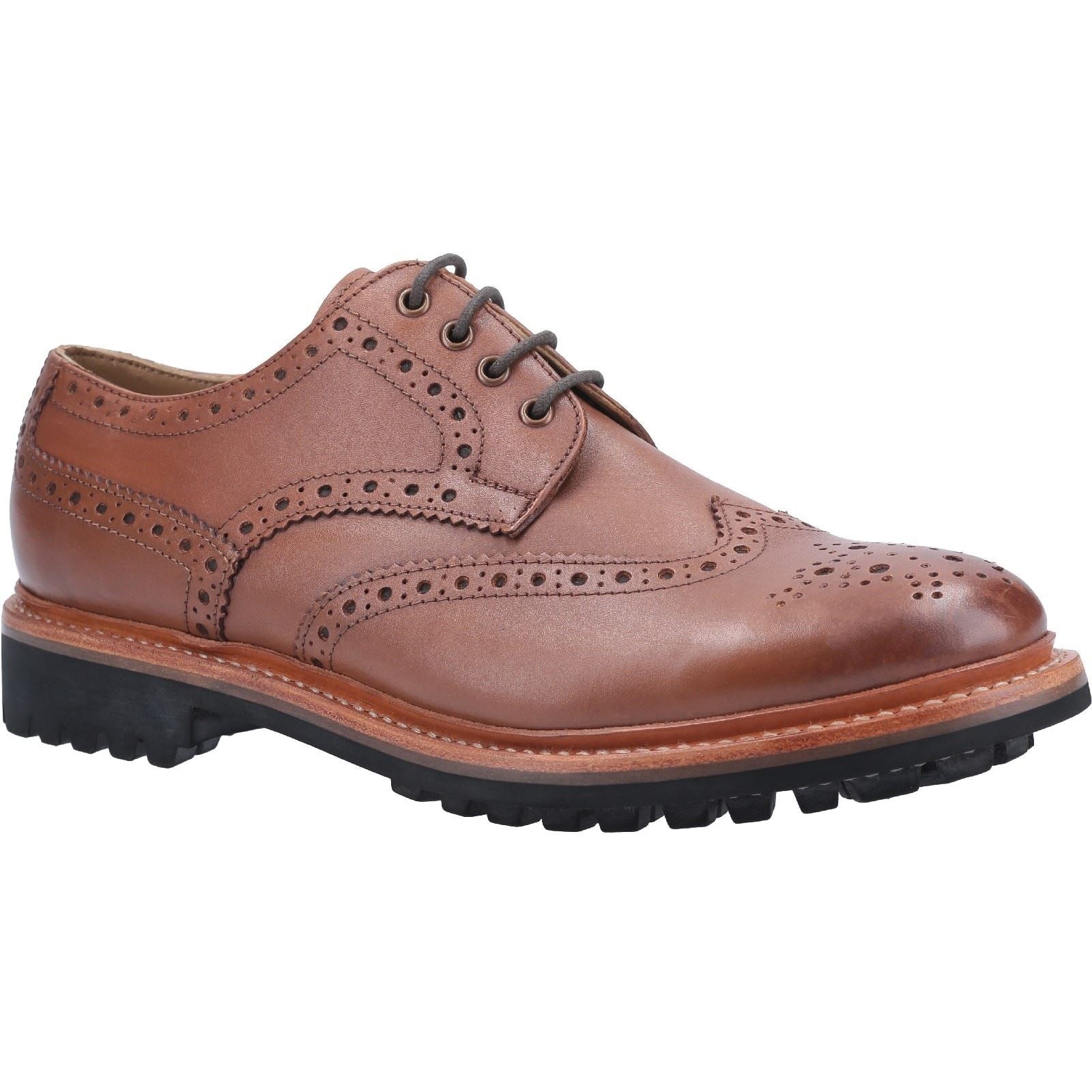Cotswold Men's Quenington Commando Goodyear Welt Shoe in Brown