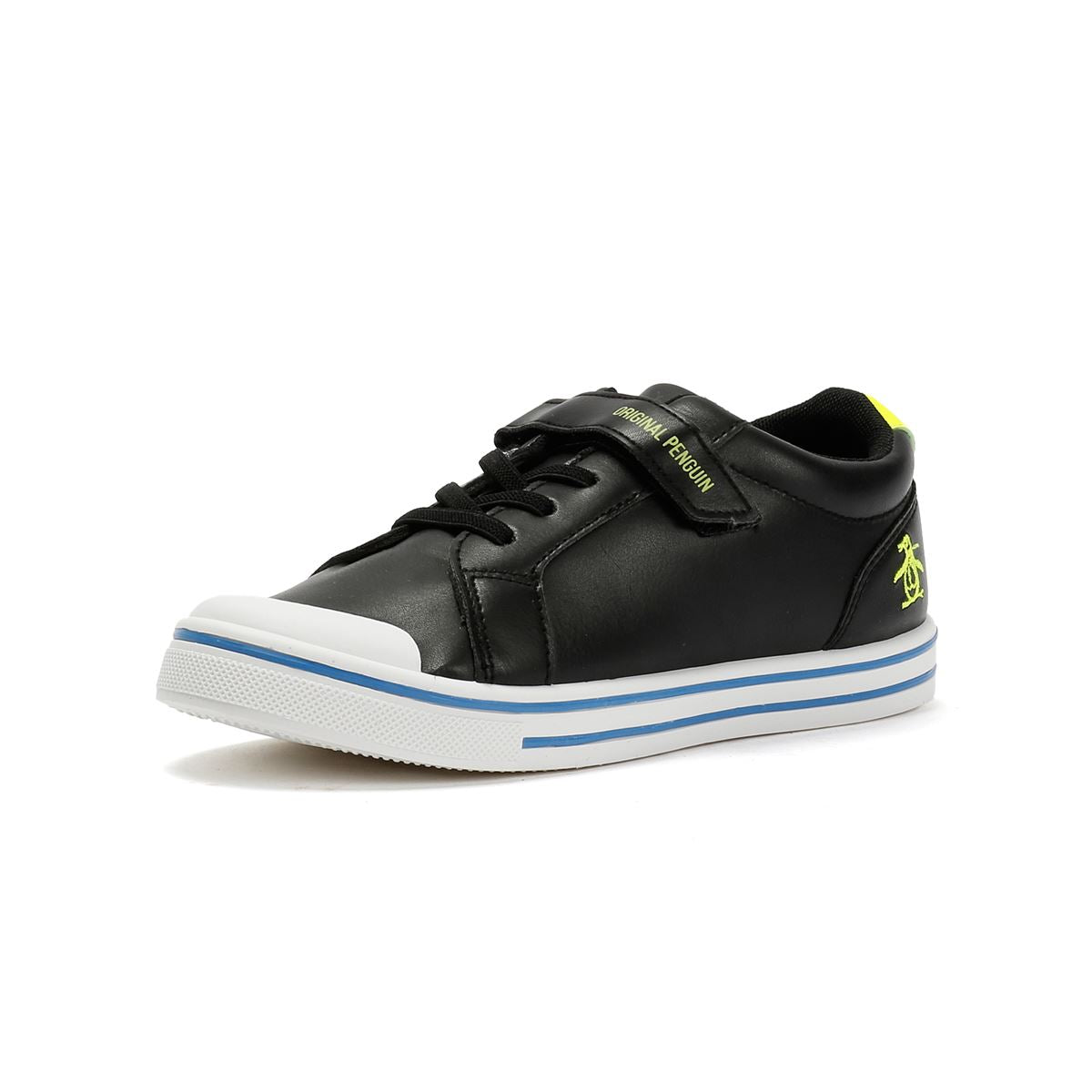 Penguin Junior Rainbow Black/Safety Yellow Trainers