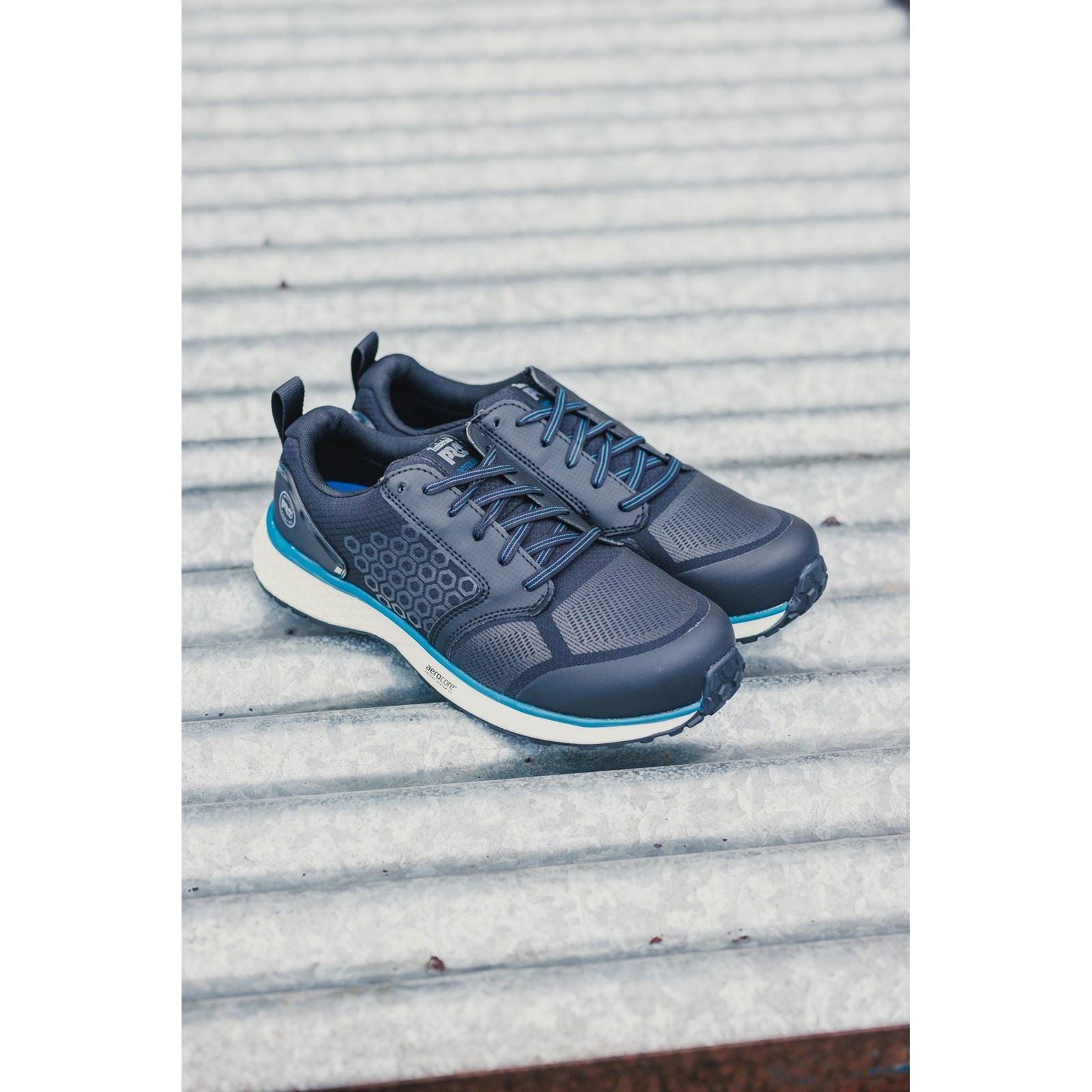 Timberland Pro Men's Reaxion Composite Safety Trainer in Black/Blue