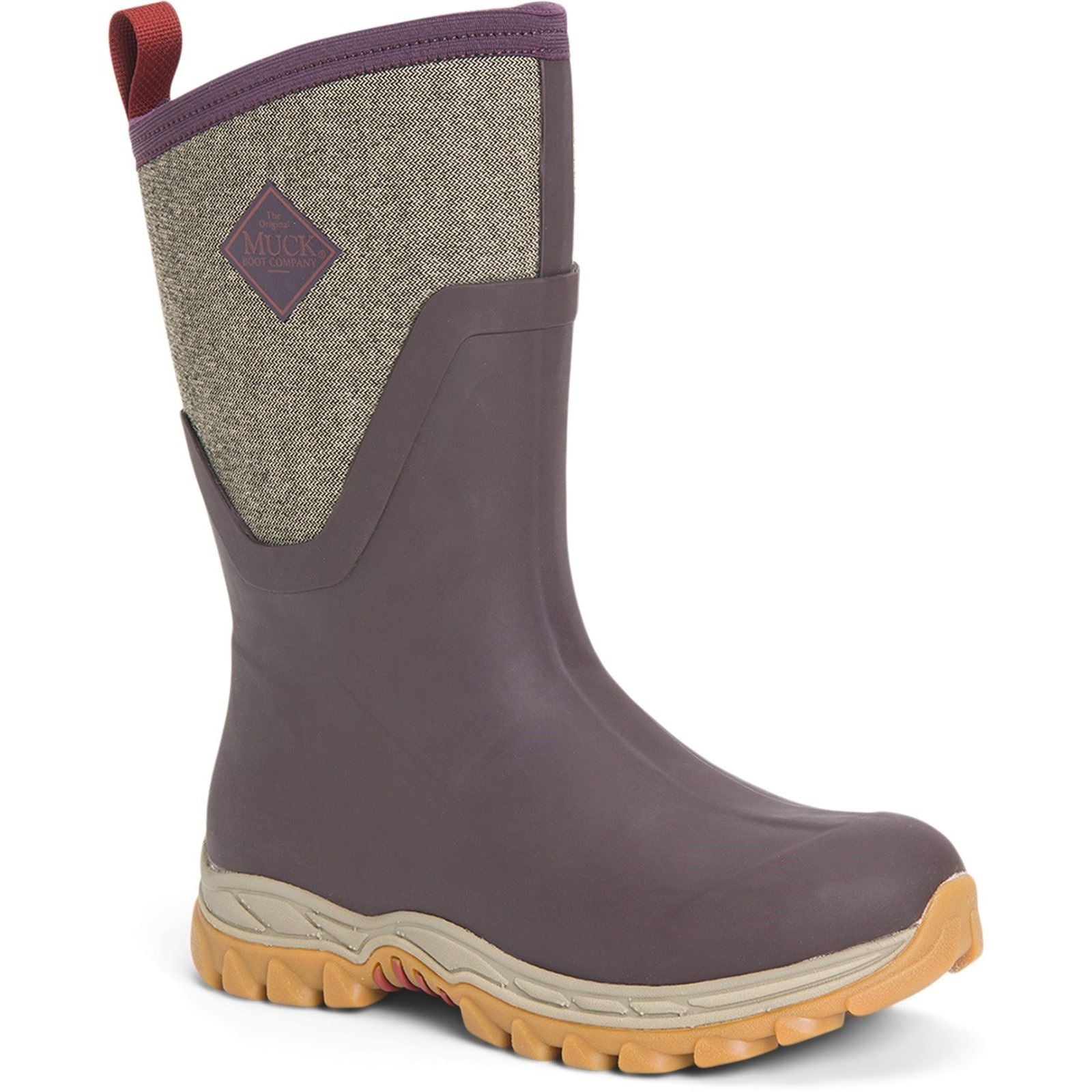 Muck Boots Women's Arctic Sport Mid Wellington Boots in Wine