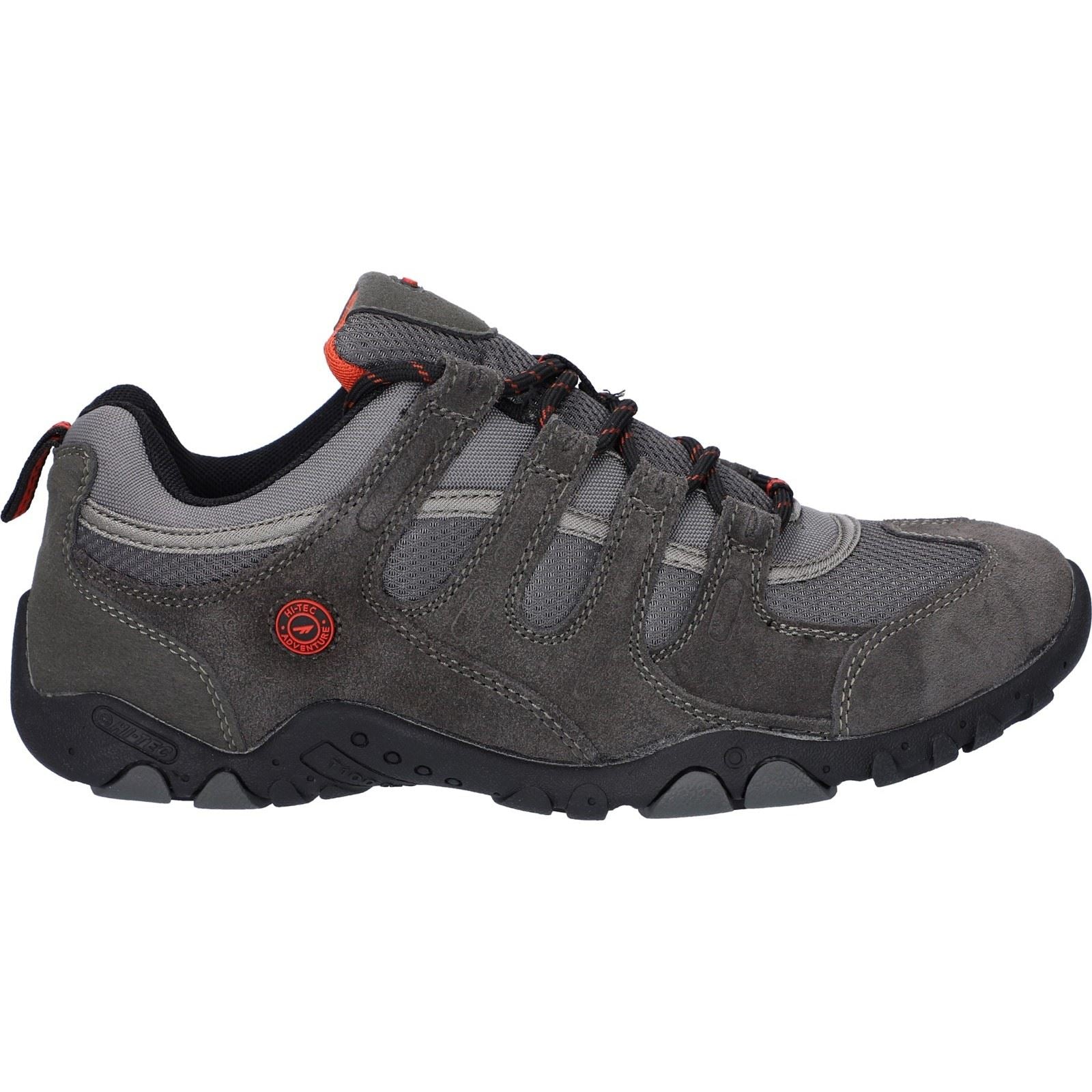 Hi-Tec Quadra II Suede Men's Charcoal/Zingy Red Hiking Boots