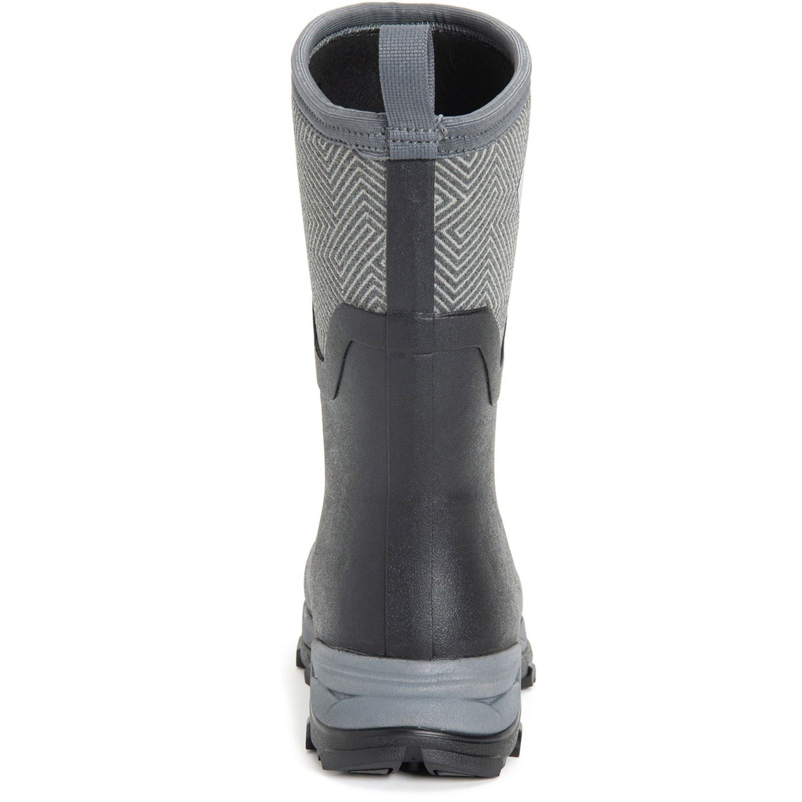 Muck Boots Women's Arctic Ice Mid Wellingtons in Black/Grey Geometric