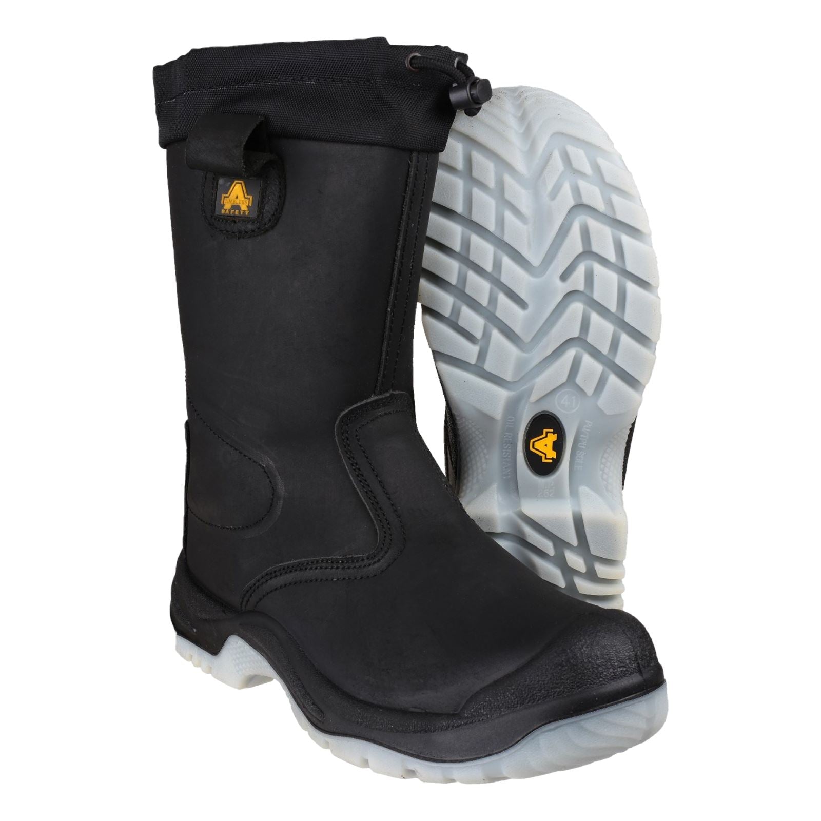 Amblers Safety FS209 Water Resistant Pull On Safety Rigger Boot in Black