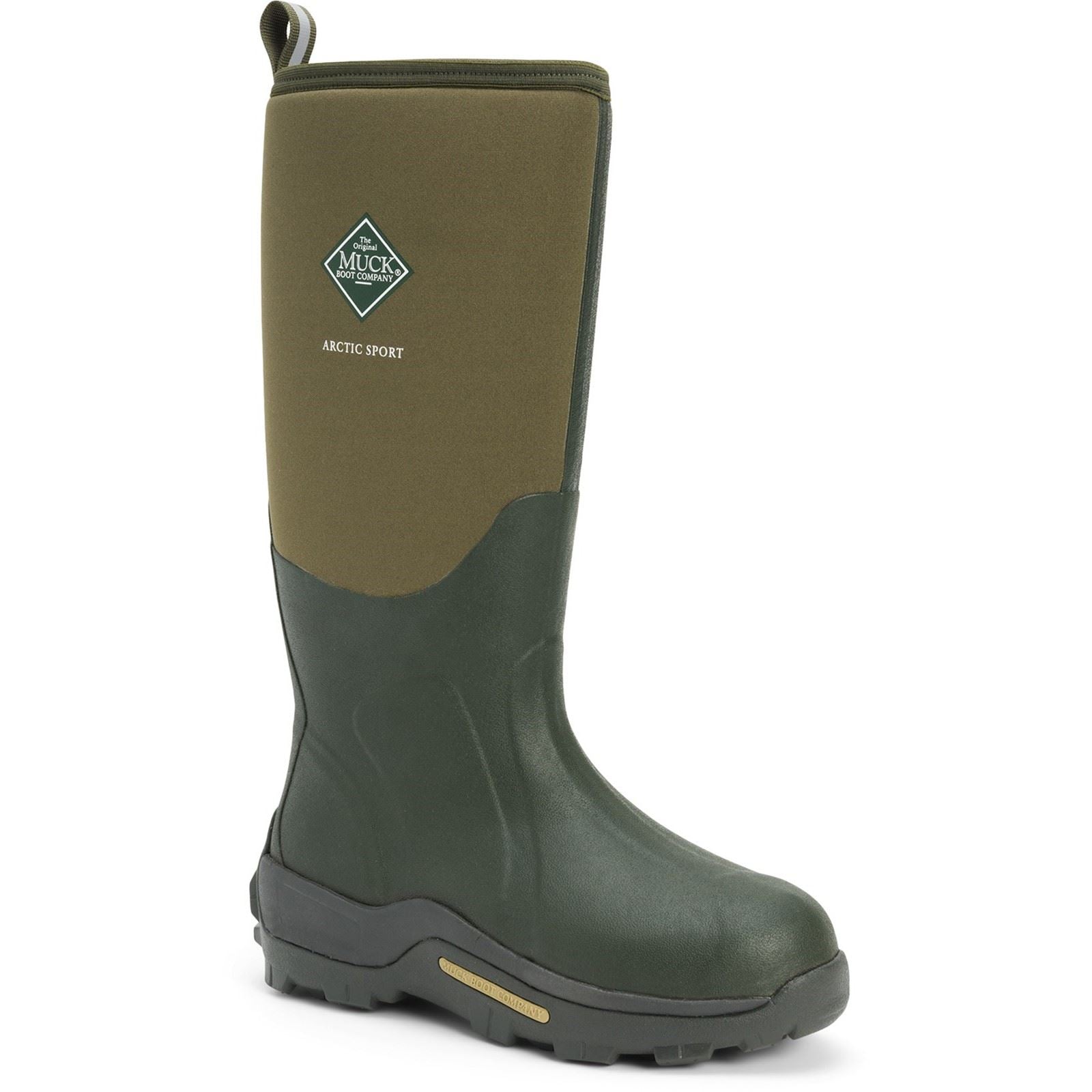 Muck Boots Unisex Arctic Sport Pull On Wellington Boot in Moss/Moss