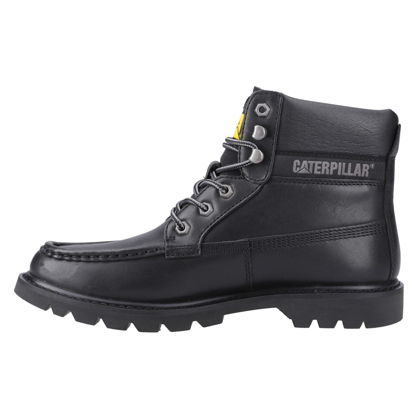 CAT Lifestyle Colorado Moc Toe Leather Men's Black Ankle Boots