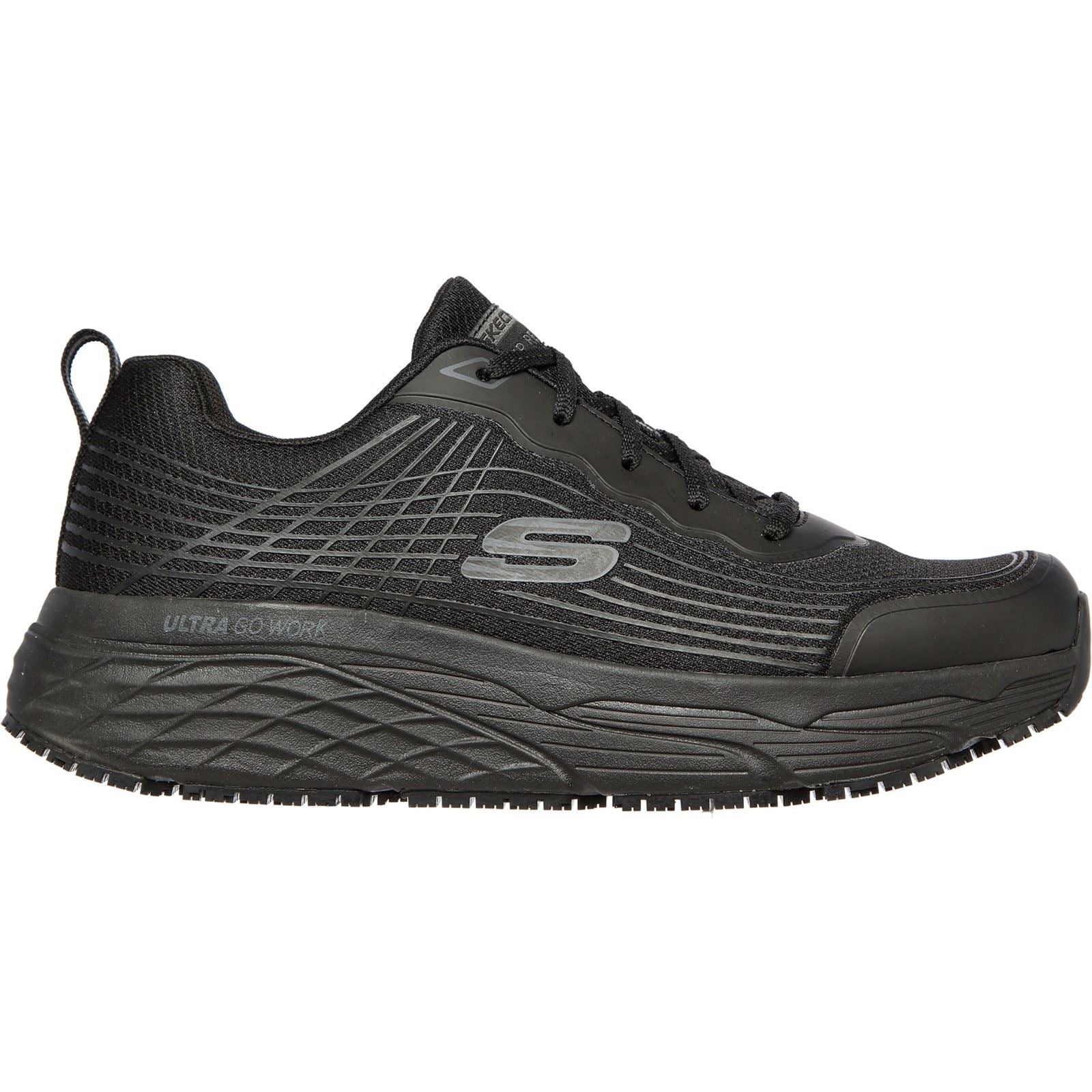 Skechers Workwear Relaxed Fit Textile Men's Black Safety Trainers