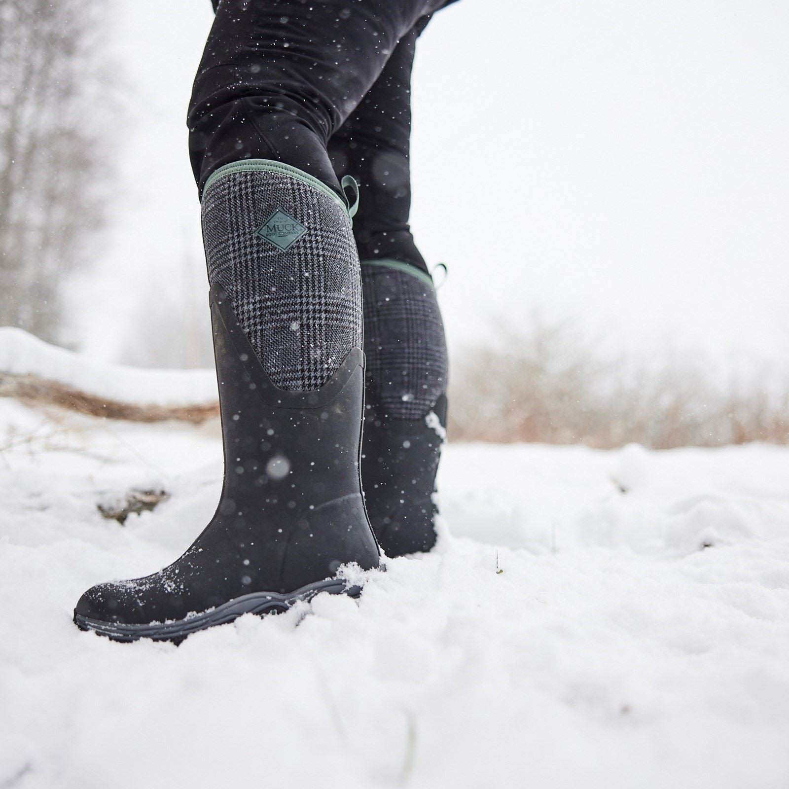 Muck Boots Women's MB Arctic Sport II Tall Wellingtons in Black/Plaid
