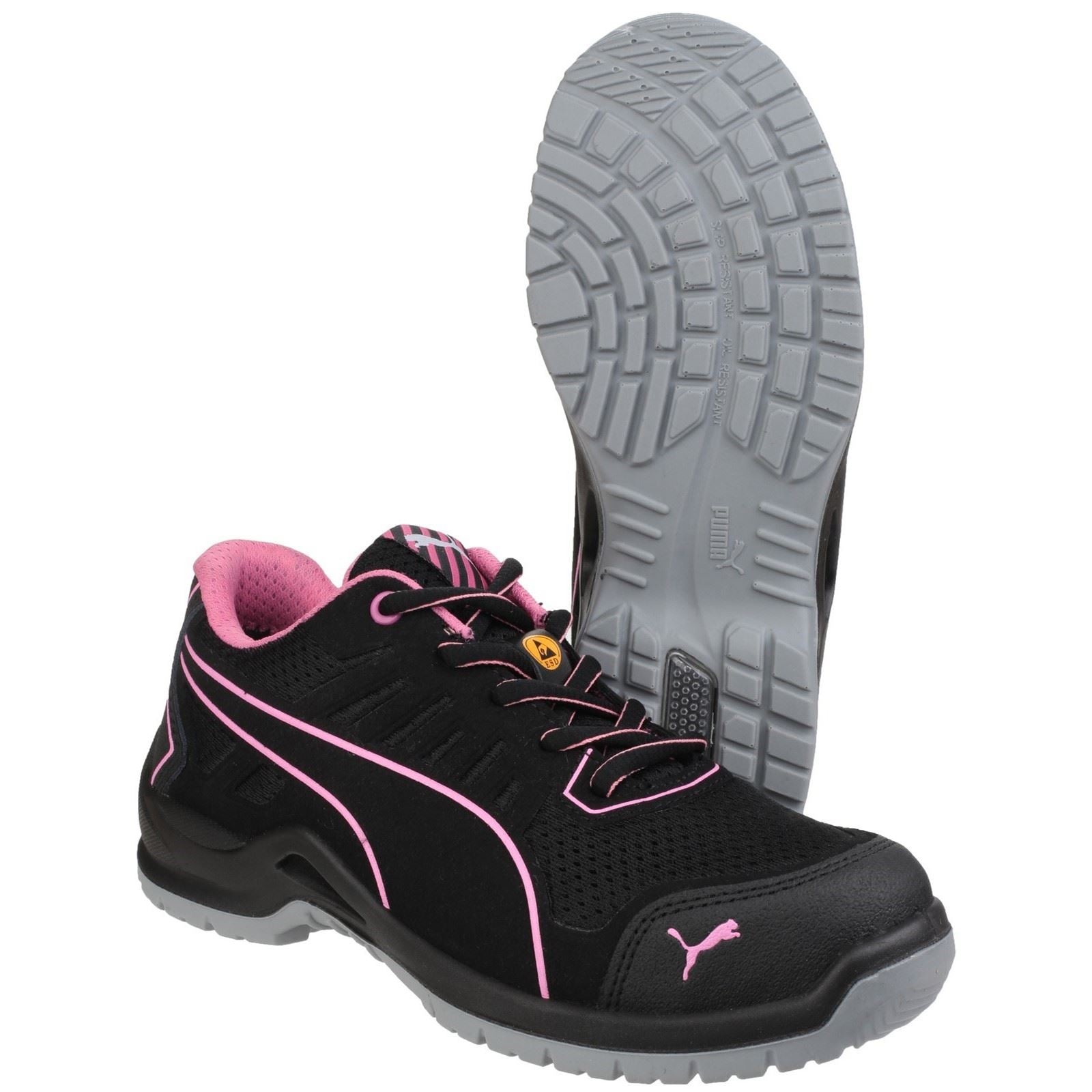 Puma Safety Women's Fuse Tech Lightweight Ladies Safety Trainer in Black