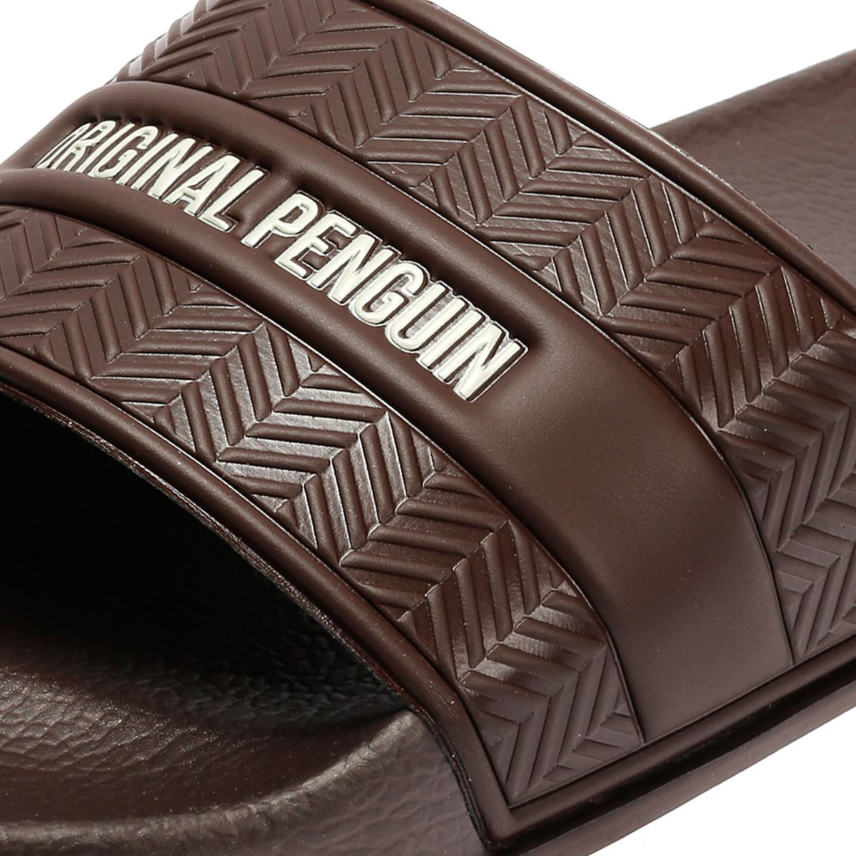 Penguin Paradise Men's Chocolate Slides