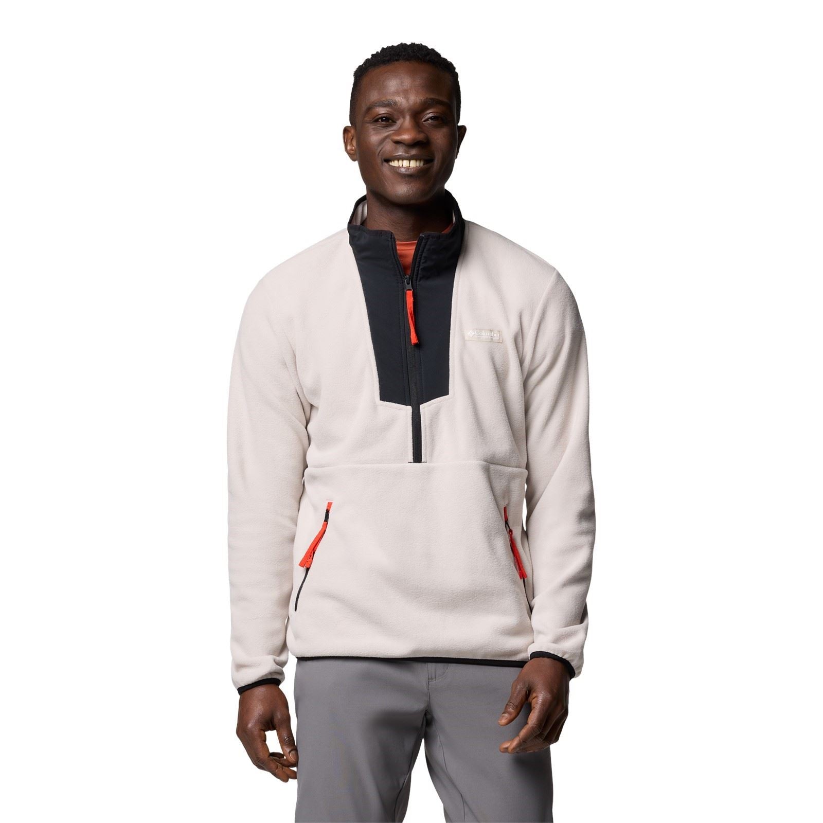 Columbia Sequoia Grove Half Zip Fleece Polyester Men's Brown Zip Neck Pullovers