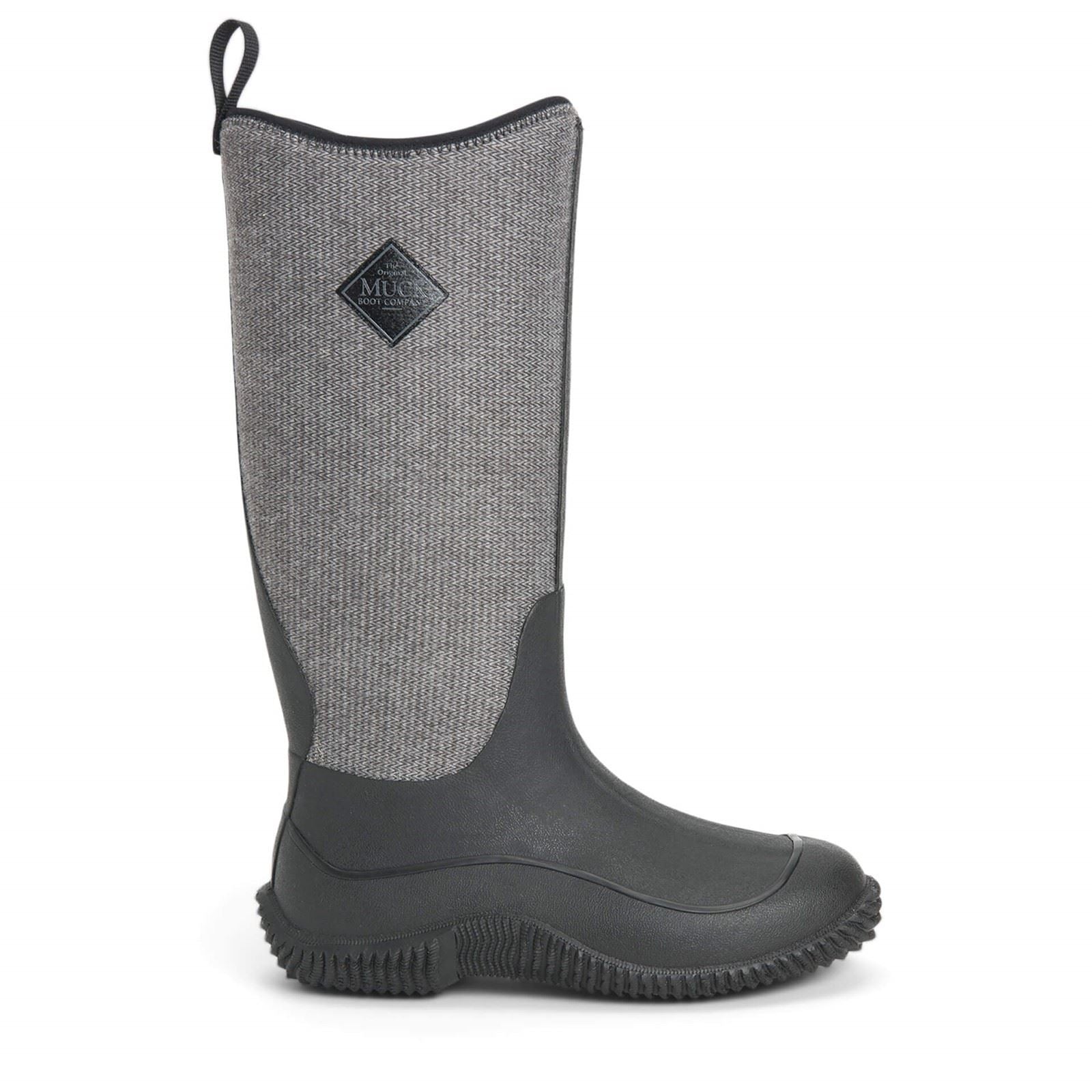 Muck Boots Women's Hale Wellingtons in Black W/ Fuzzy Herringbone