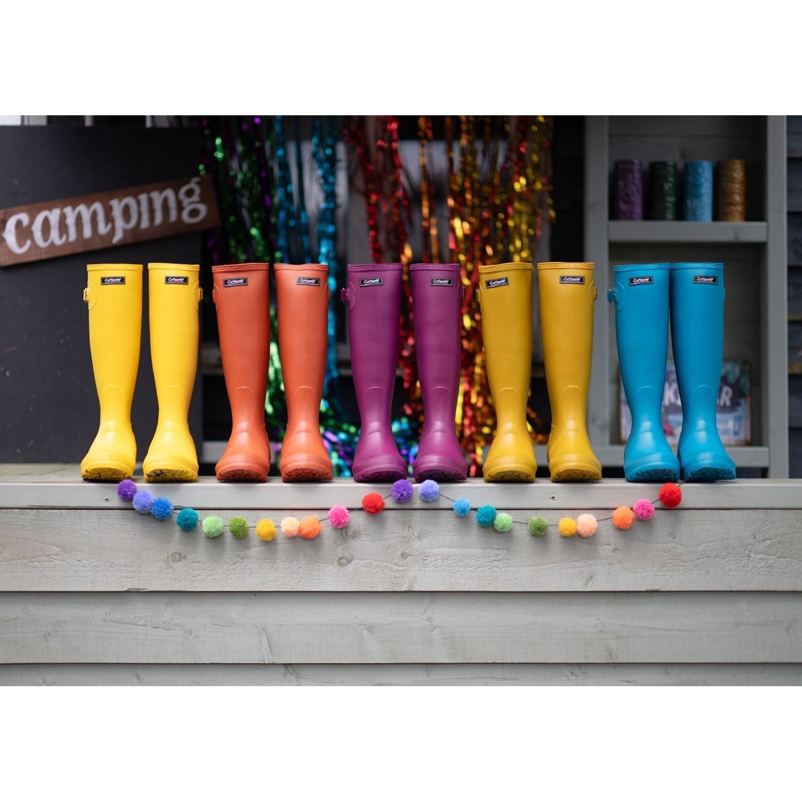 Cotswold Women's Sandringham Wellingtons in Berry