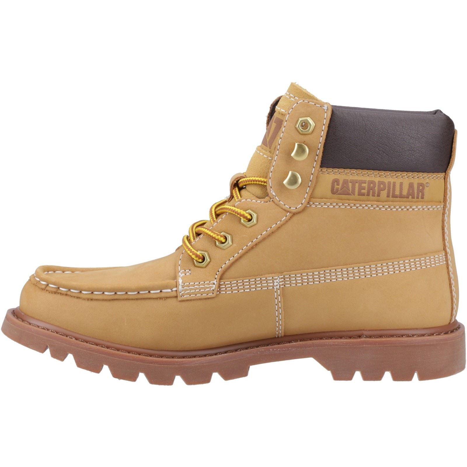 CAT Lifestyle Colorado Moc Toe Leather Men's Honey Reset Ankle Boots