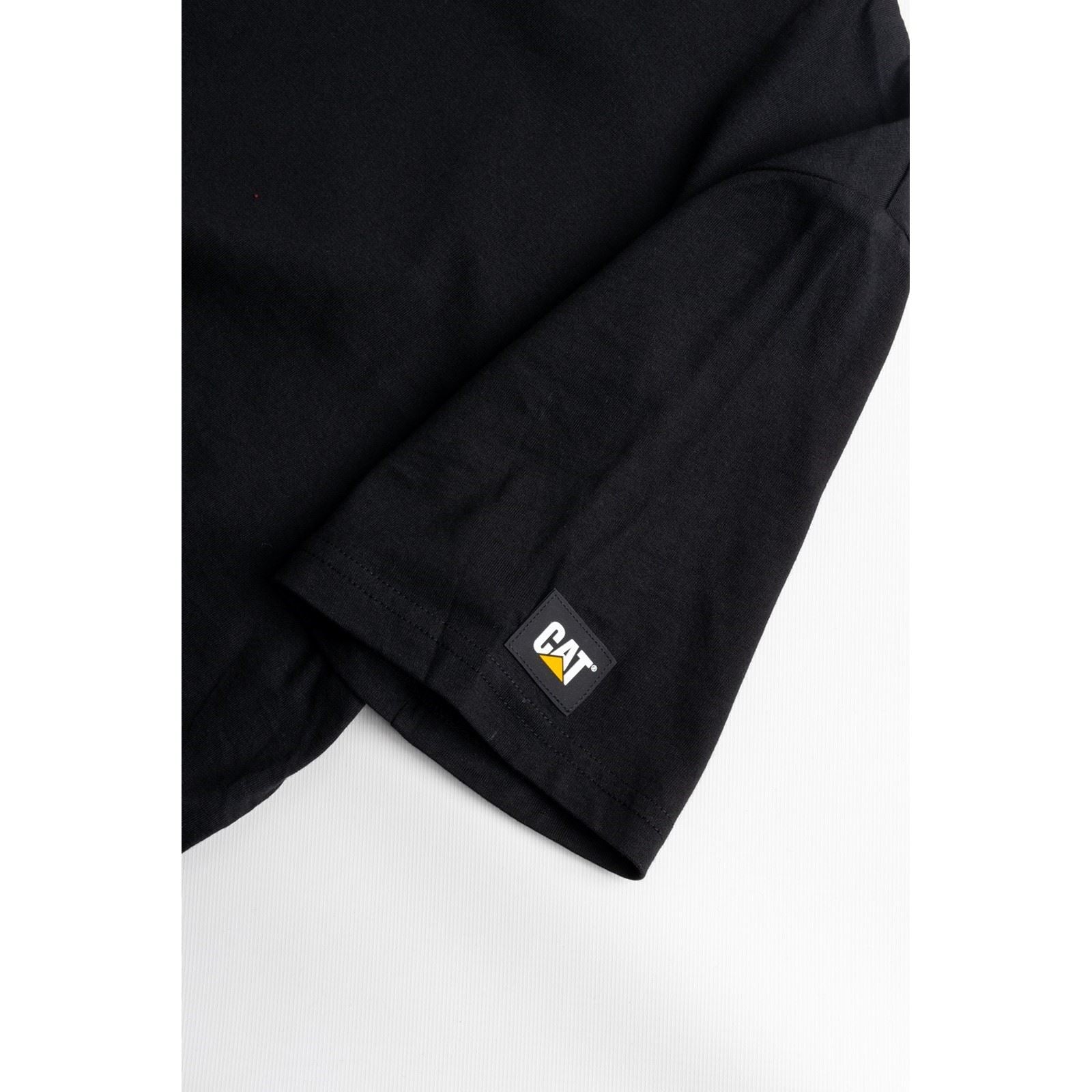 Caterpillar Essentials Short-sleeve Cotton Men's Black T-Shirt