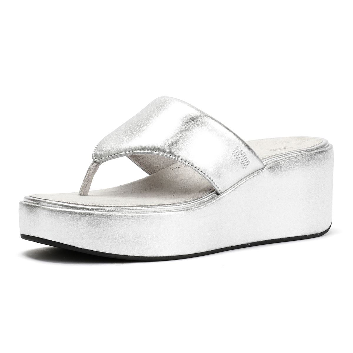 FitFlop Platfform Wedge Women's Silver Sandals