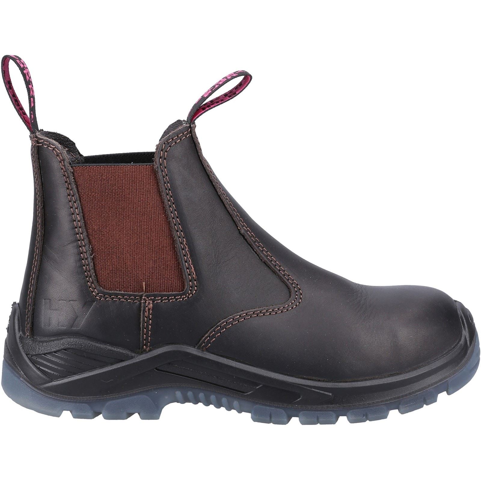 Hard Yakka Women's Banjo Elastic Gusset Safety Boot in Brown