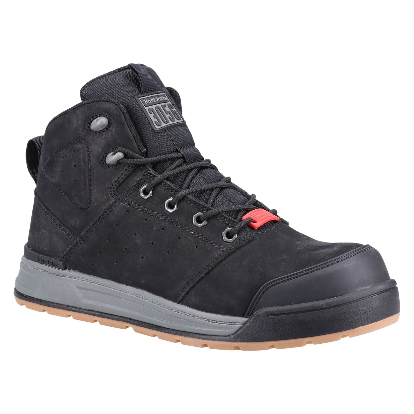 Hard Yakka Men's 3056 Lace Zip Safety Boot in Black