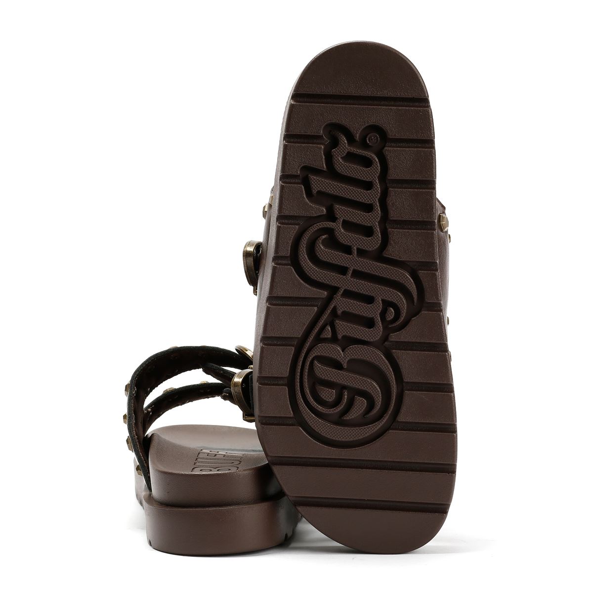 Buffalo Raya Ari West Leather Women's Brown Sandals