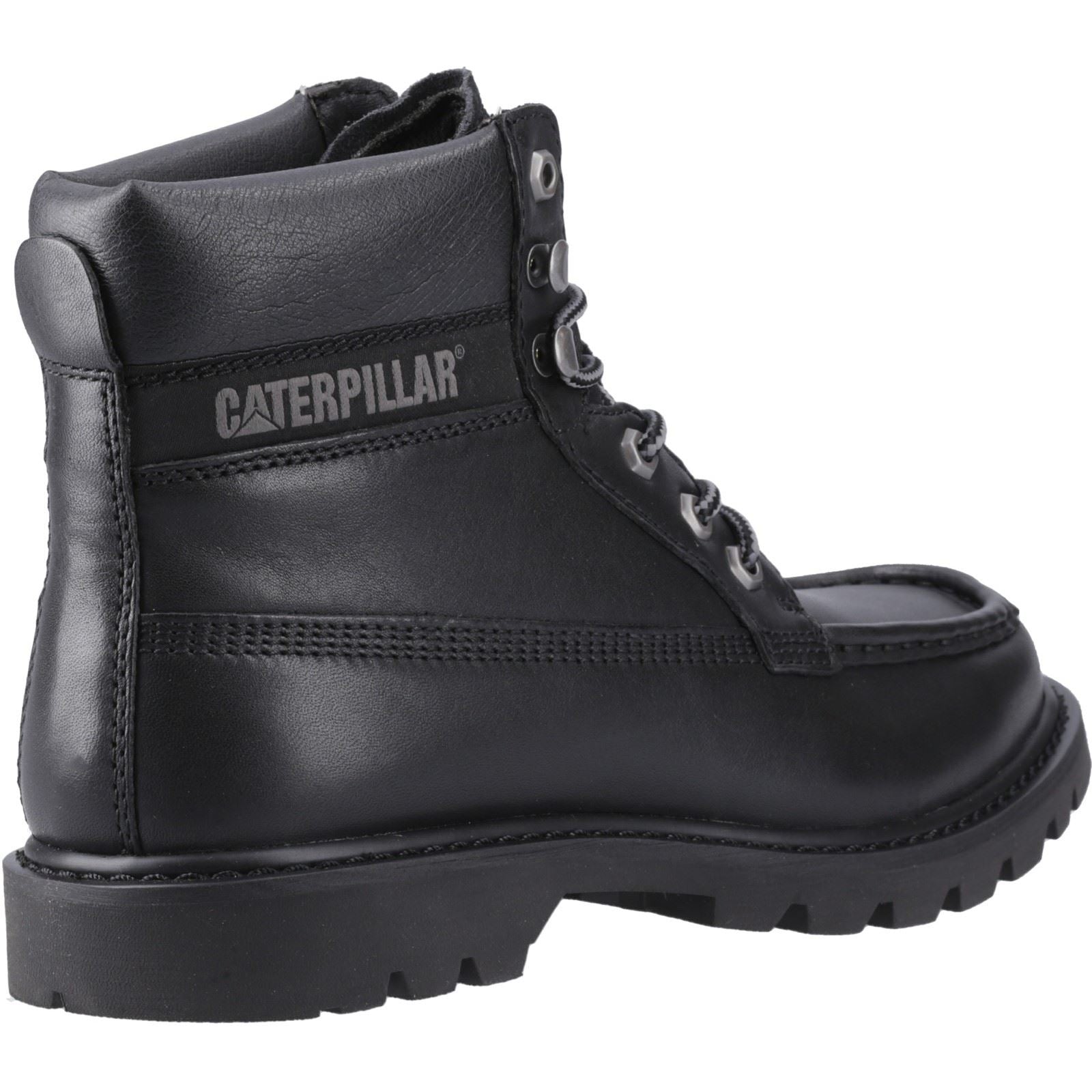CAT Lifestyle Colorado Moc Toe Leather Men's Black Ankle Boots